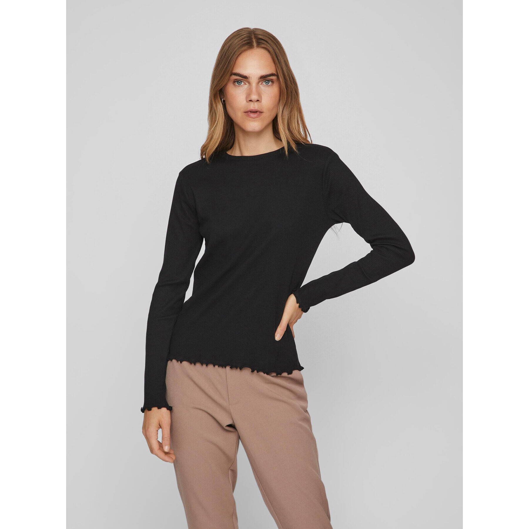 Vila Блуза Thessa 14084649 Черен Regular Fit - Pepit.bg