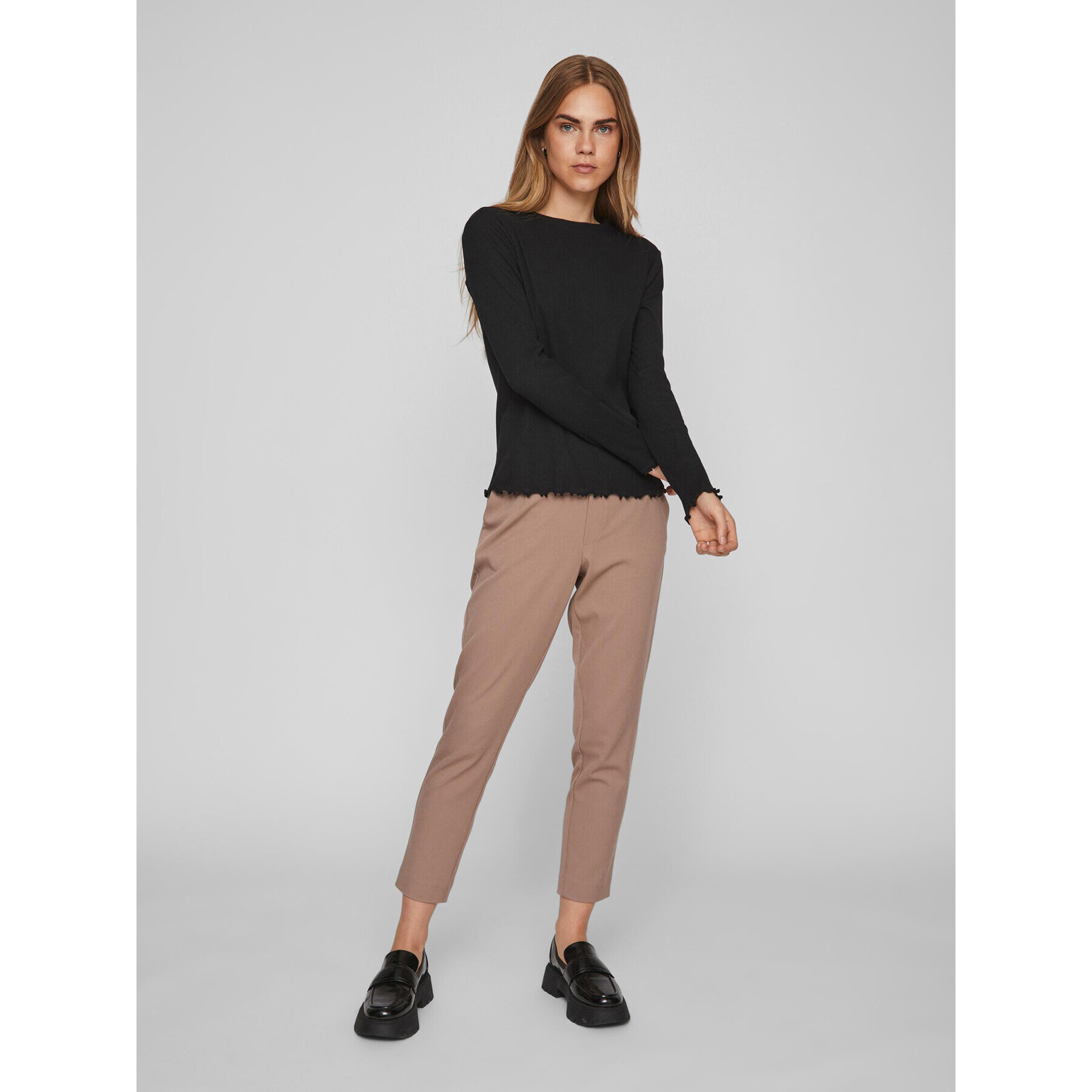Vila Блуза Thessa 14084649 Черен Regular Fit - Pepit.bg