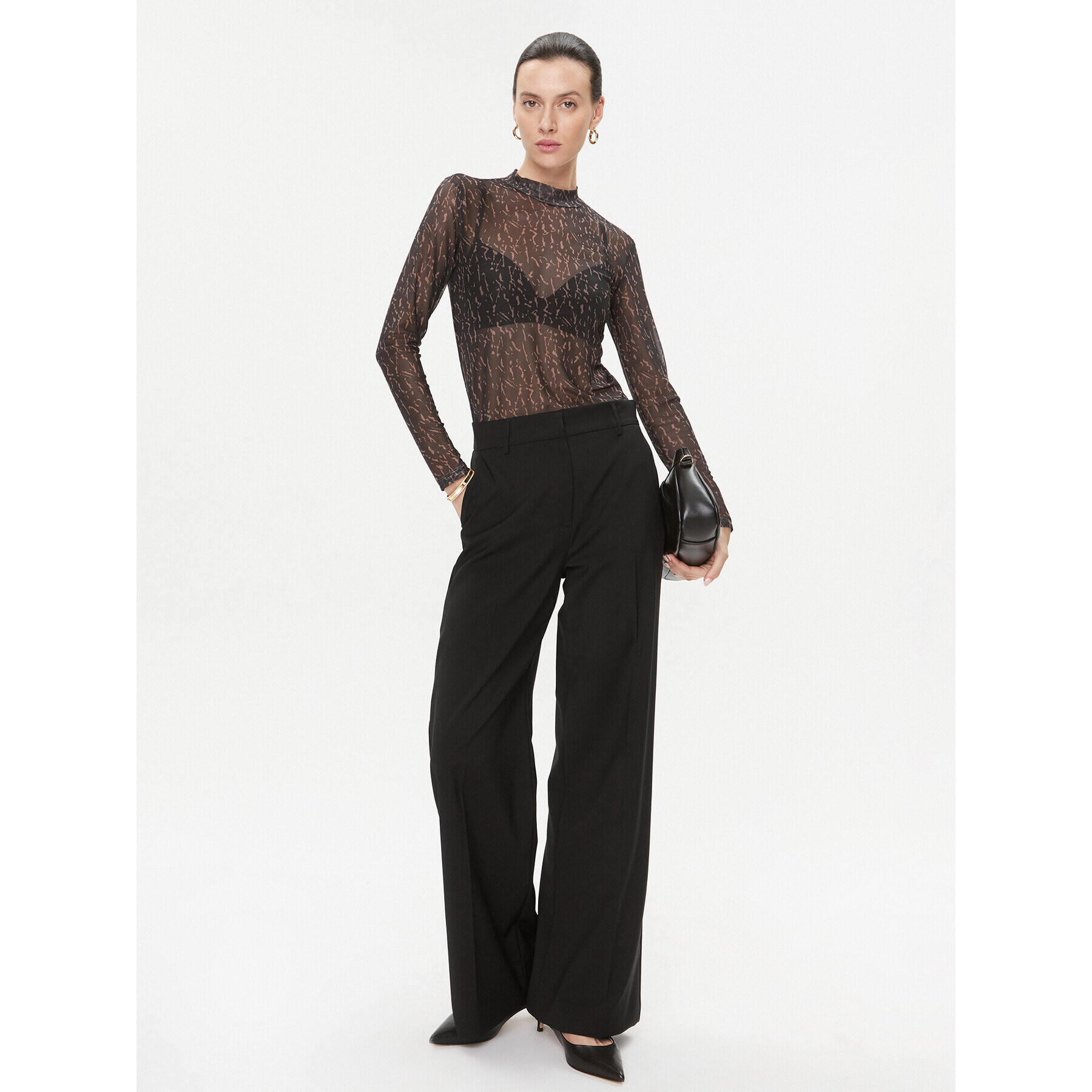 Vila Блуза 14088372 Черен Slim Fit - Pepit.bg