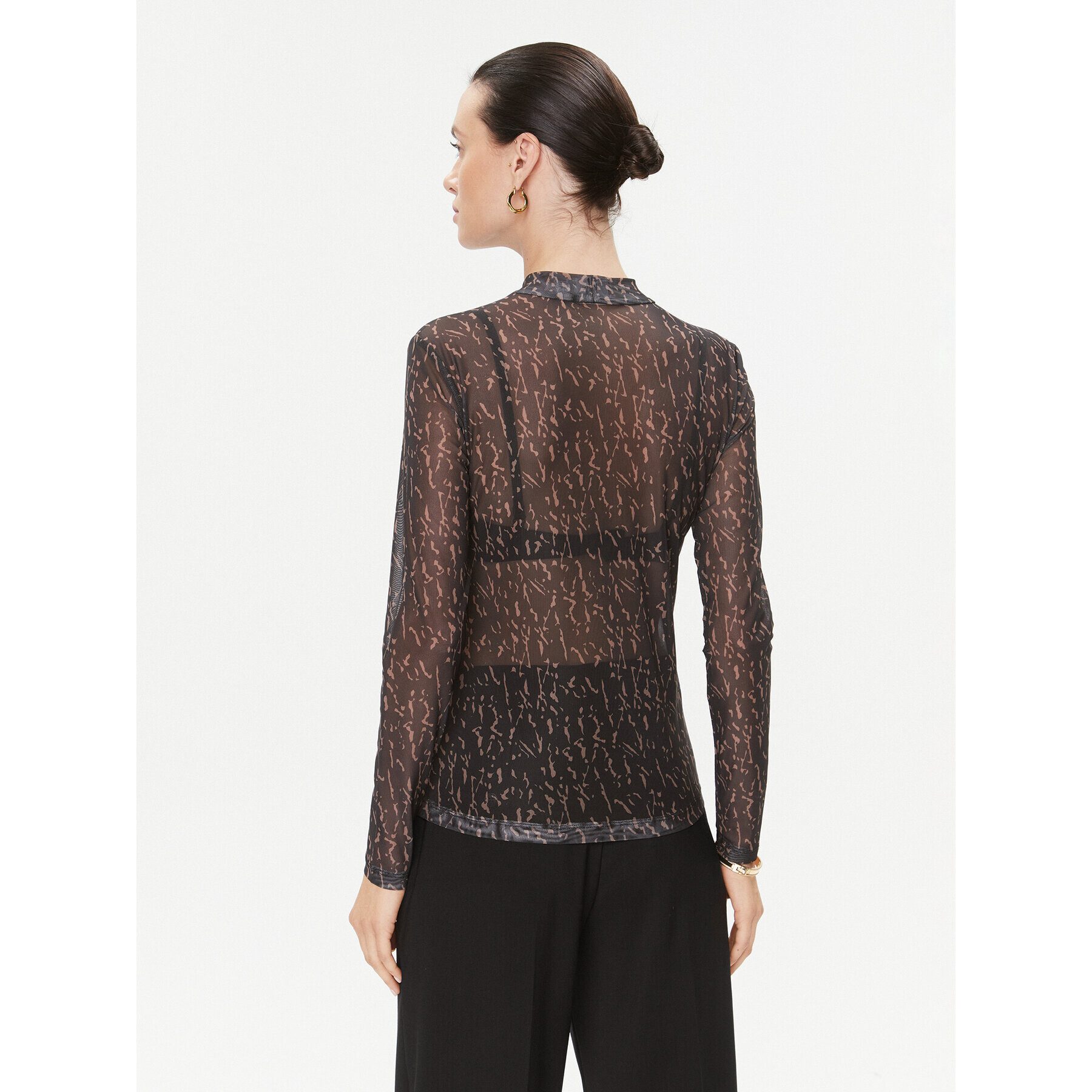 Vila Блуза 14088372 Черен Slim Fit - Pepit.bg