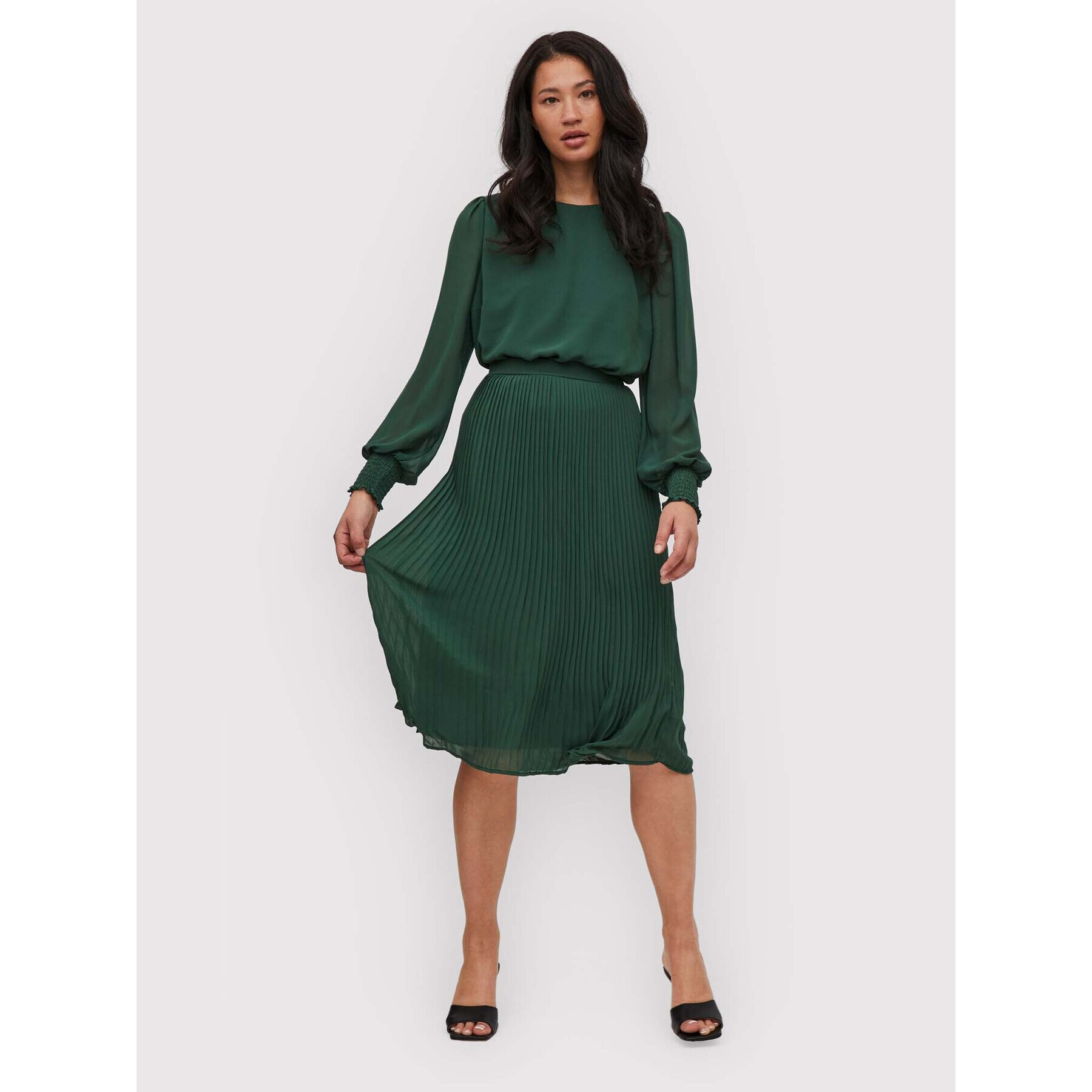 Vila Блуза Adeline 14076633 Зелен Relaxed Fit - Pepit.bg