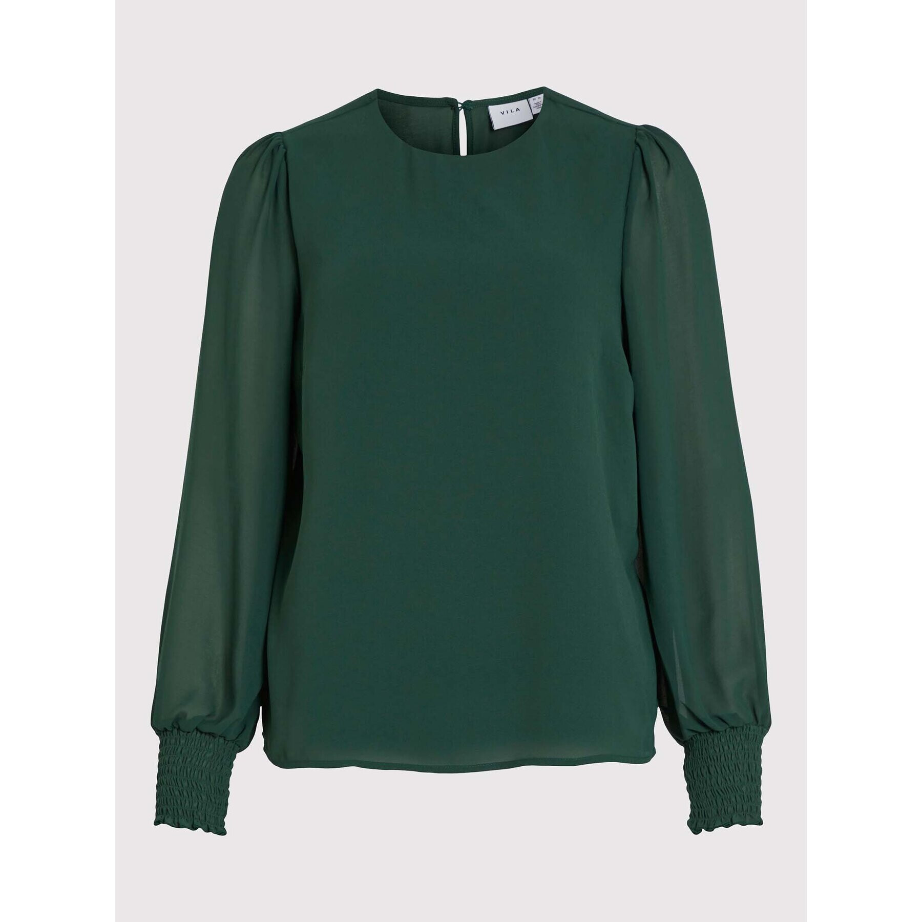 Vila Блуза Adeline 14076633 Зелен Relaxed Fit - Pepit.bg