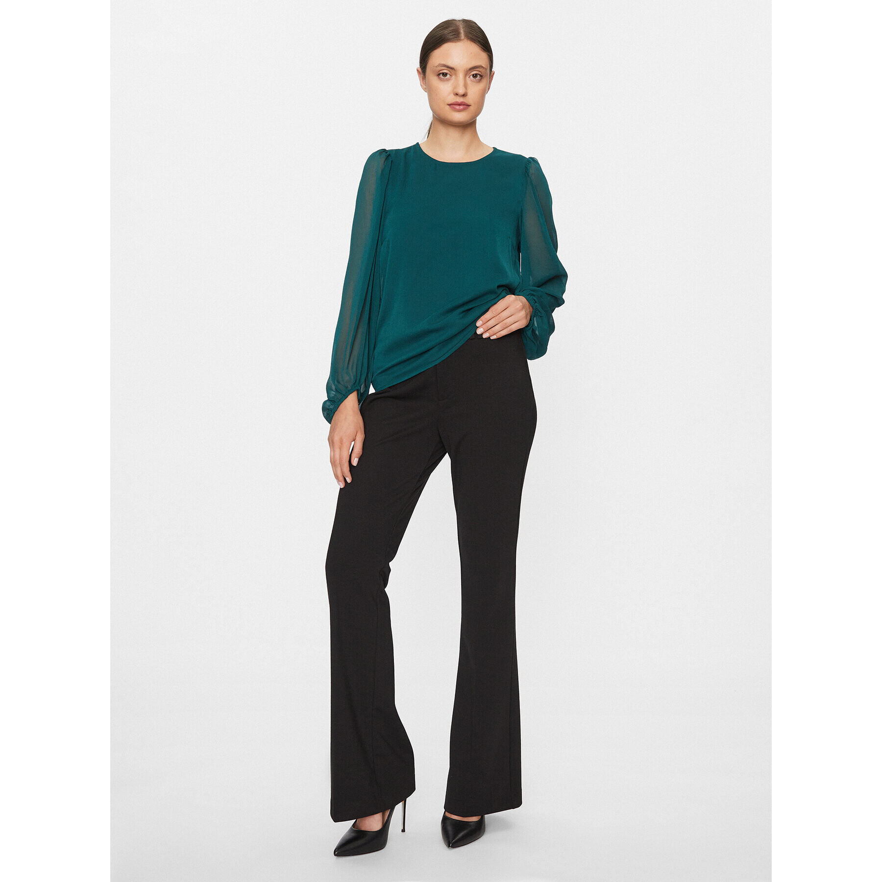 Vila Блуза Falia 14084606 Зелен Regular Fit - Pepit.bg