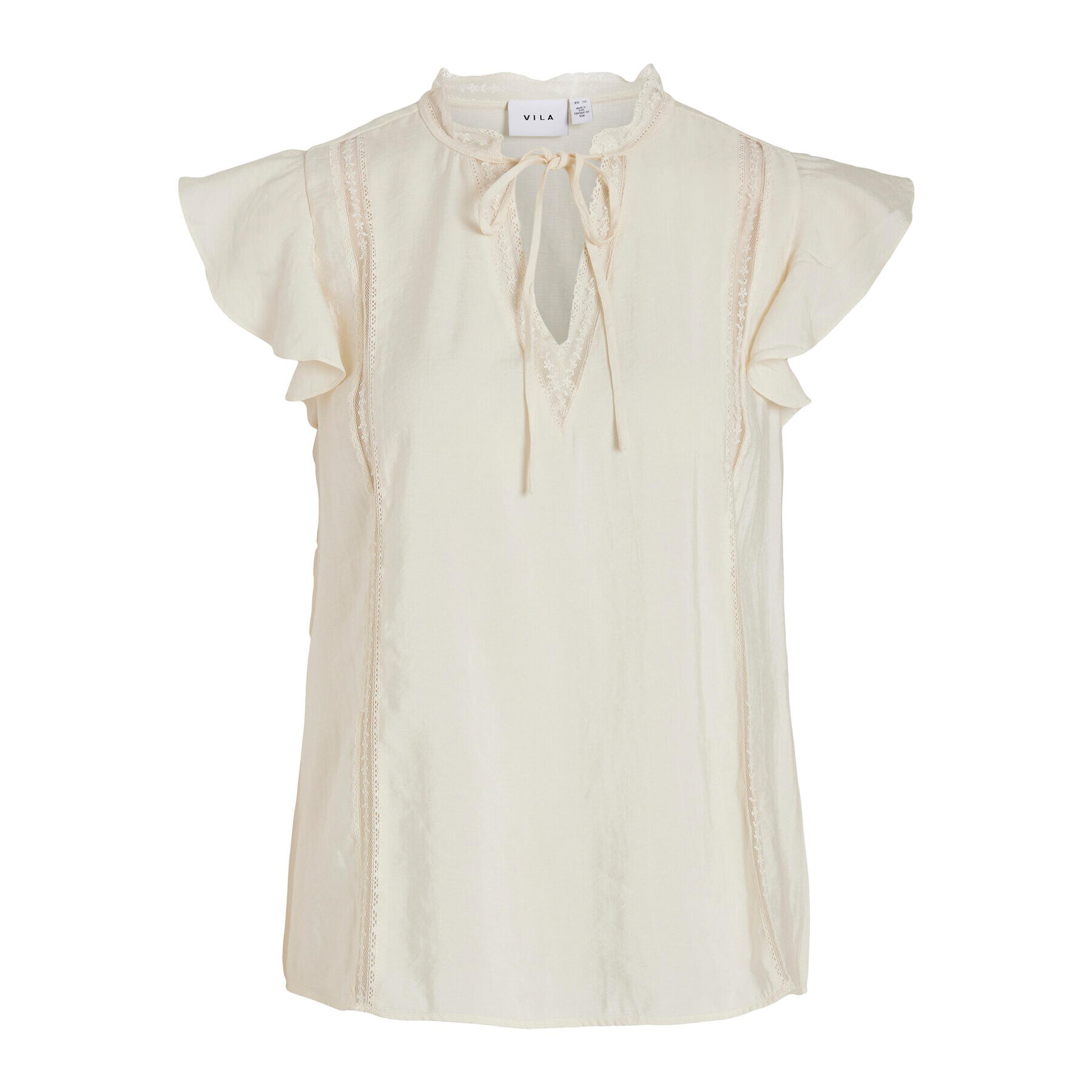Vila Блуза Lucia 14086329 Екрю Loose Fit - Pepit.bg