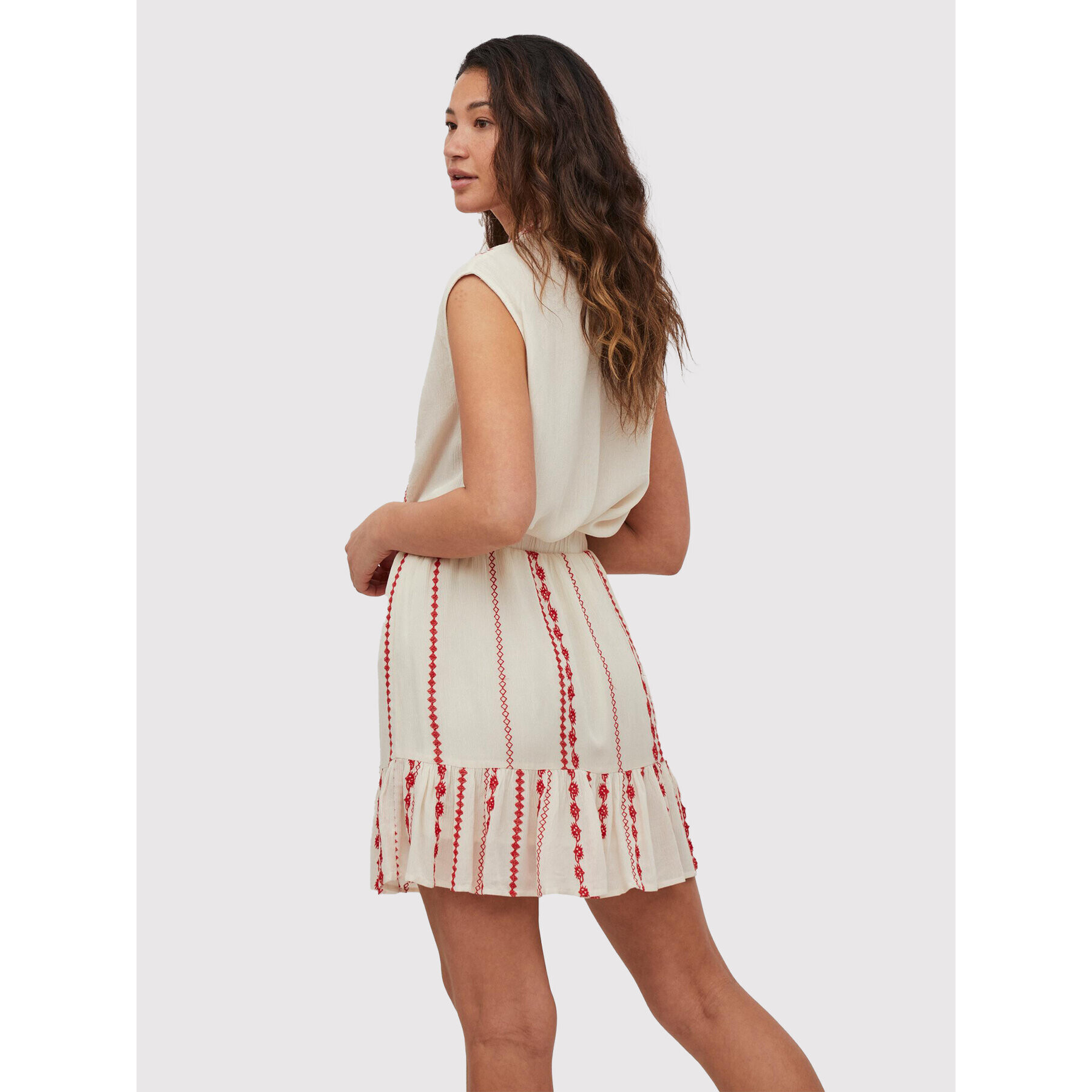 Vila Блуза Michelle 14075275 Екрю Regular Fit - Pepit.bg