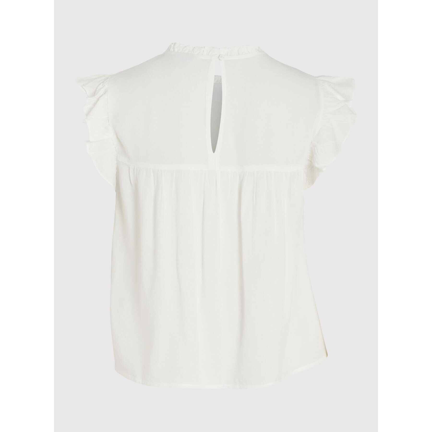 Vila Блуза Visia 14075227 Бял Loose Fit - Pepit.bg