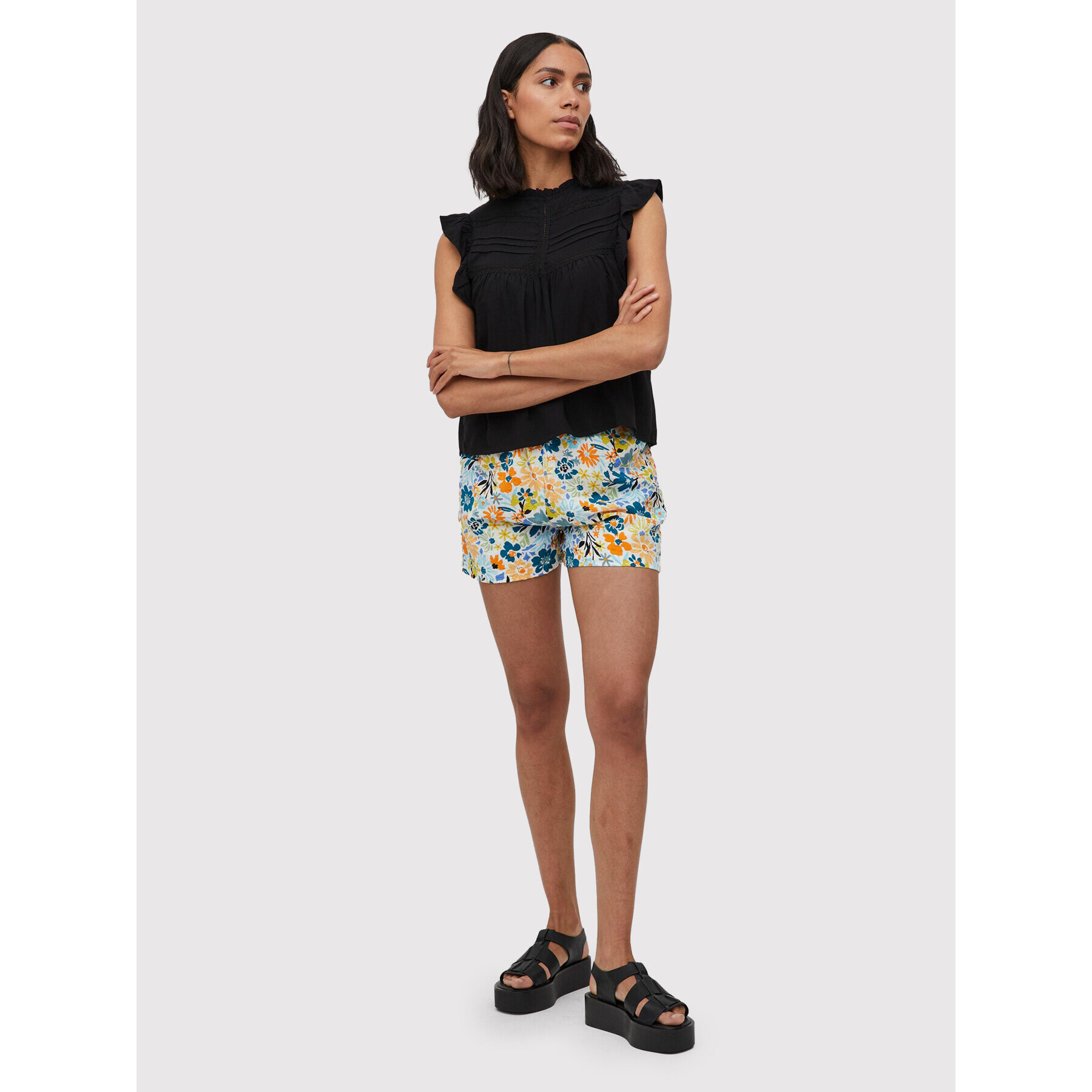 Vila Блуза Visia 14075227 Черен Loose Fit - Pepit.bg