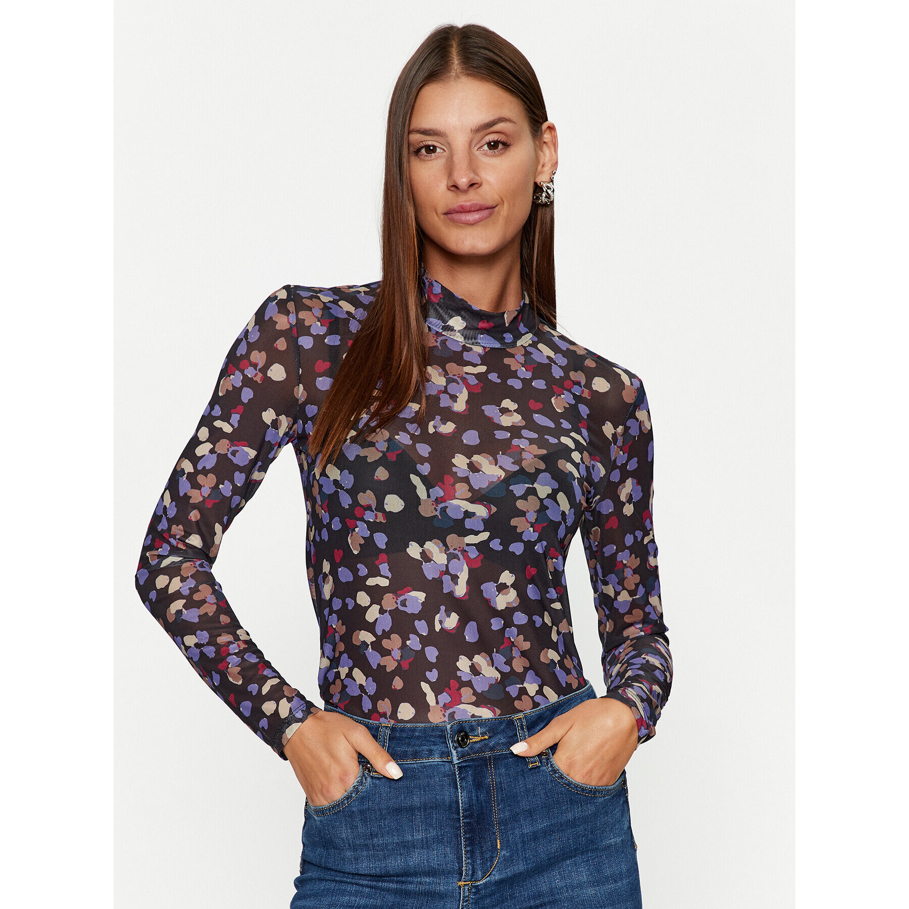Vila Блуза Volettis 14087252 Цветен Slim Fit - Pepit.bg