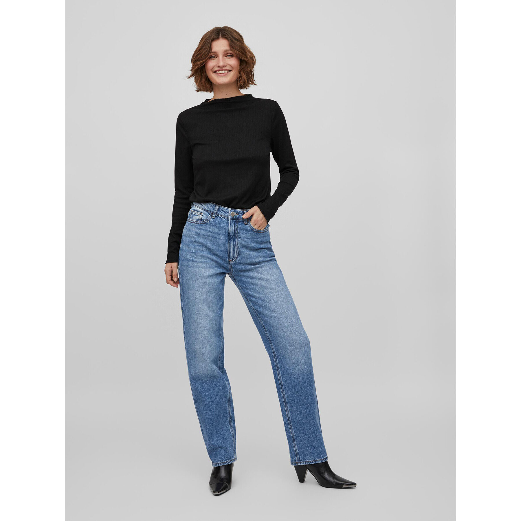 Vila Дънки Kelly 14084730 Син Straight Fit - Pepit.bg