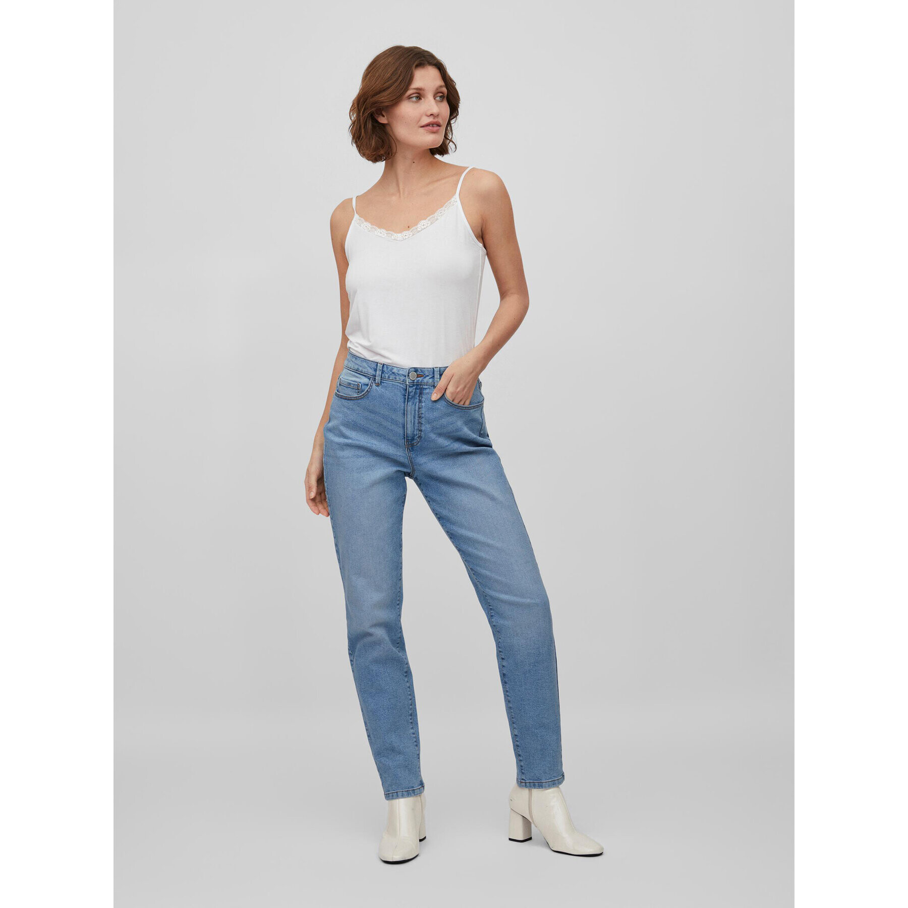 Vila Дънки Naomi 14080230 Син Mom Fit - Pepit.bg