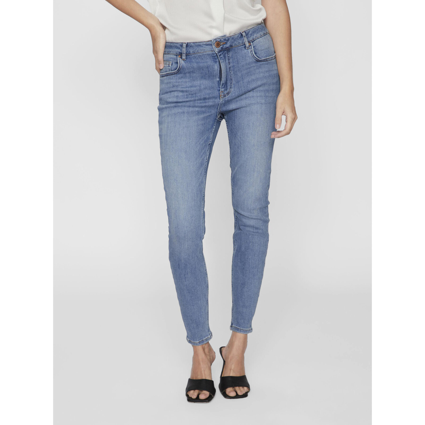 Vila Дънки Sarah 14094341 Син Skinny Fit - Pepit.bg