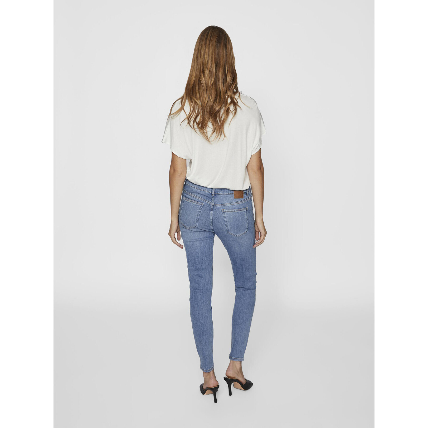 Vila Дънки Sarah 14094341 Син Skinny Fit - Pepit.bg