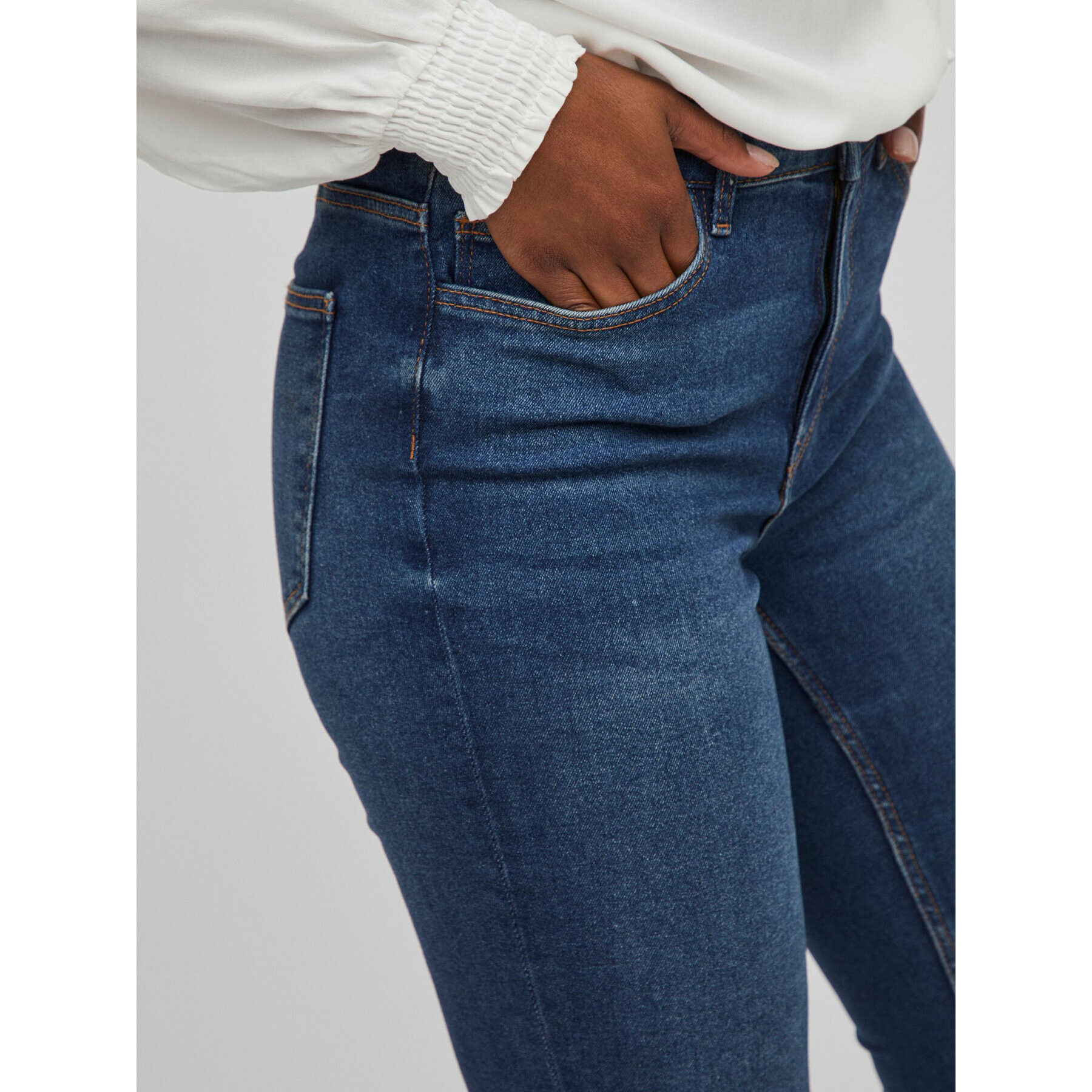 Vila Дънки Skinnie 14077833 Тъмносин Skinny Fit - Pepit.bg