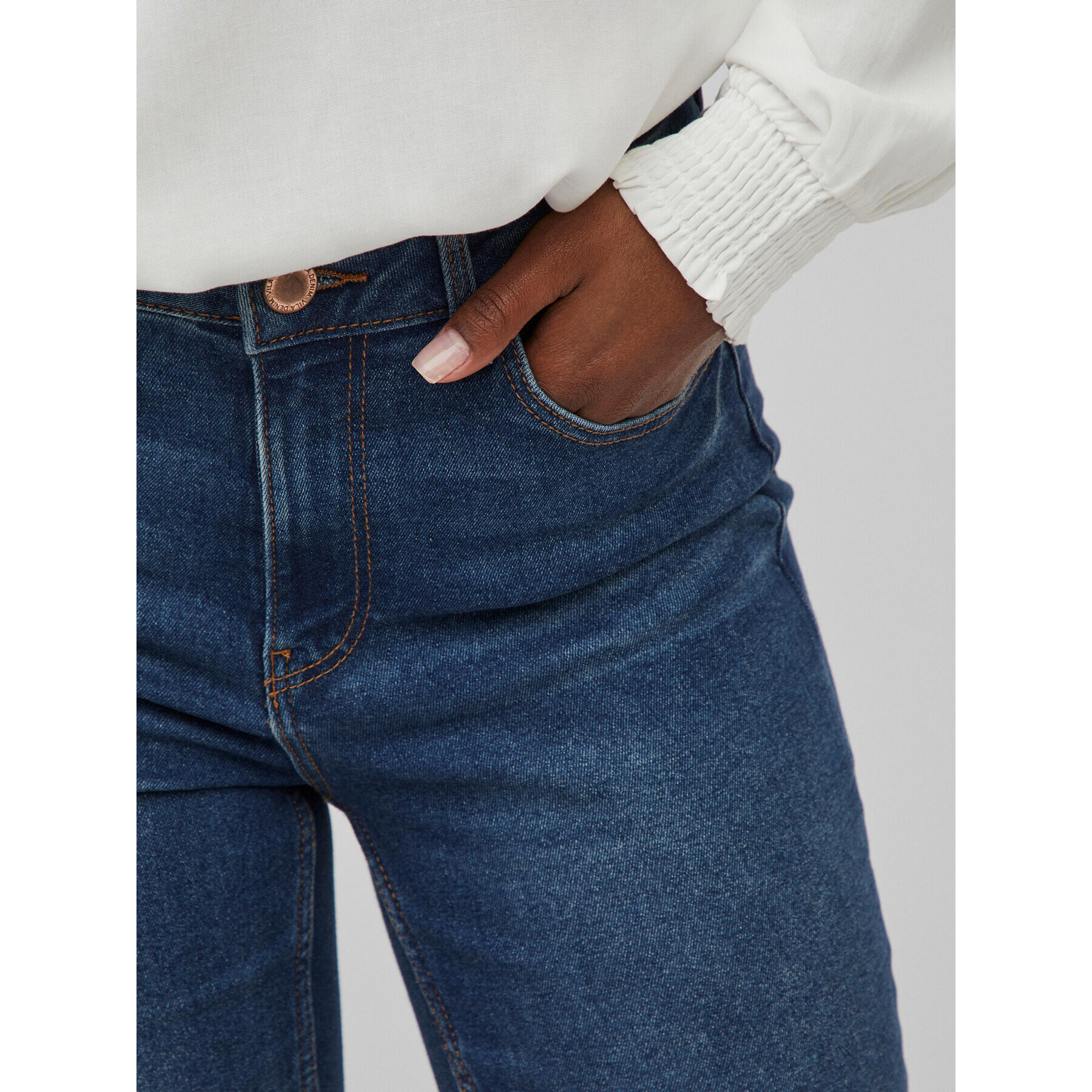Vila Дънки Skinnie 14077833 Тъмносин Skinny Fit - Pepit.bg