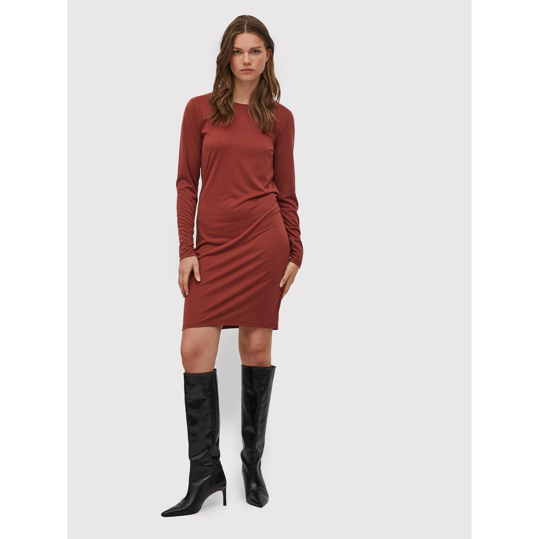 Vila Ежедневна рокля Modala 14075489 Червен Slim Fit - Pepit.bg