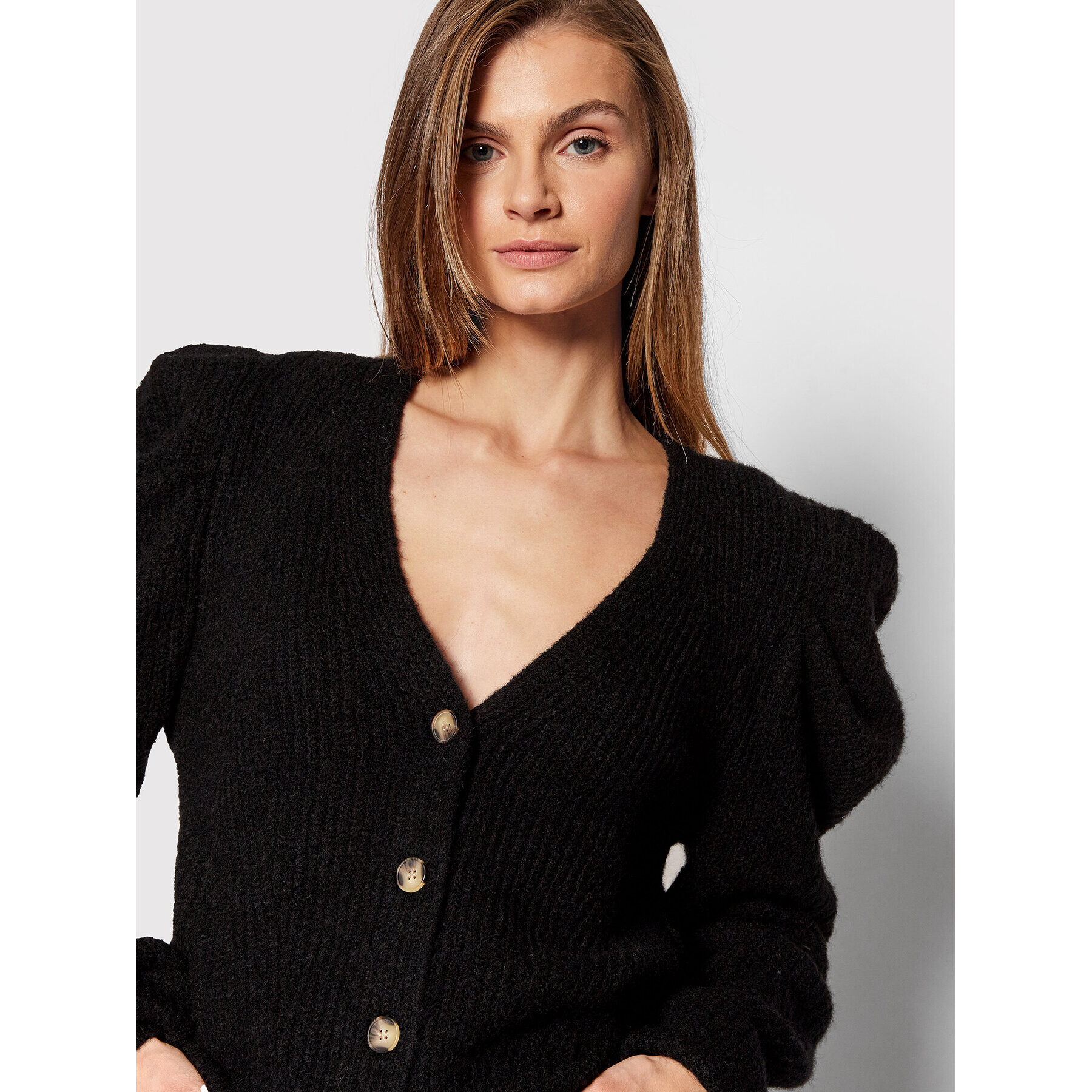 Vila Кардиган Prime 14069345 Черен Relaxed Fit - Pepit.bg