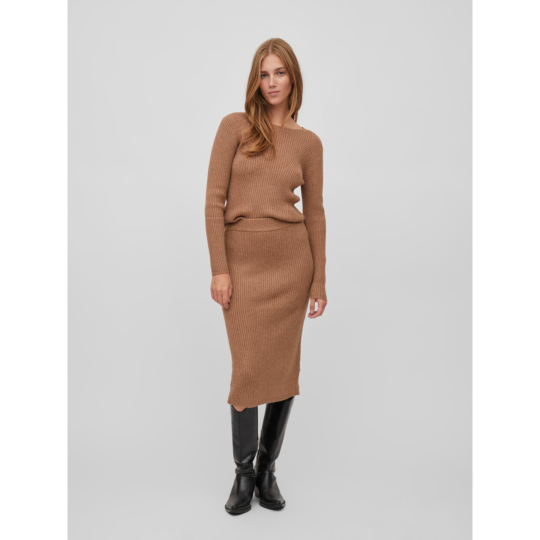 Vila Пола тип молив Corin 14075796 Бежов Slim Fit - Pepit.bg