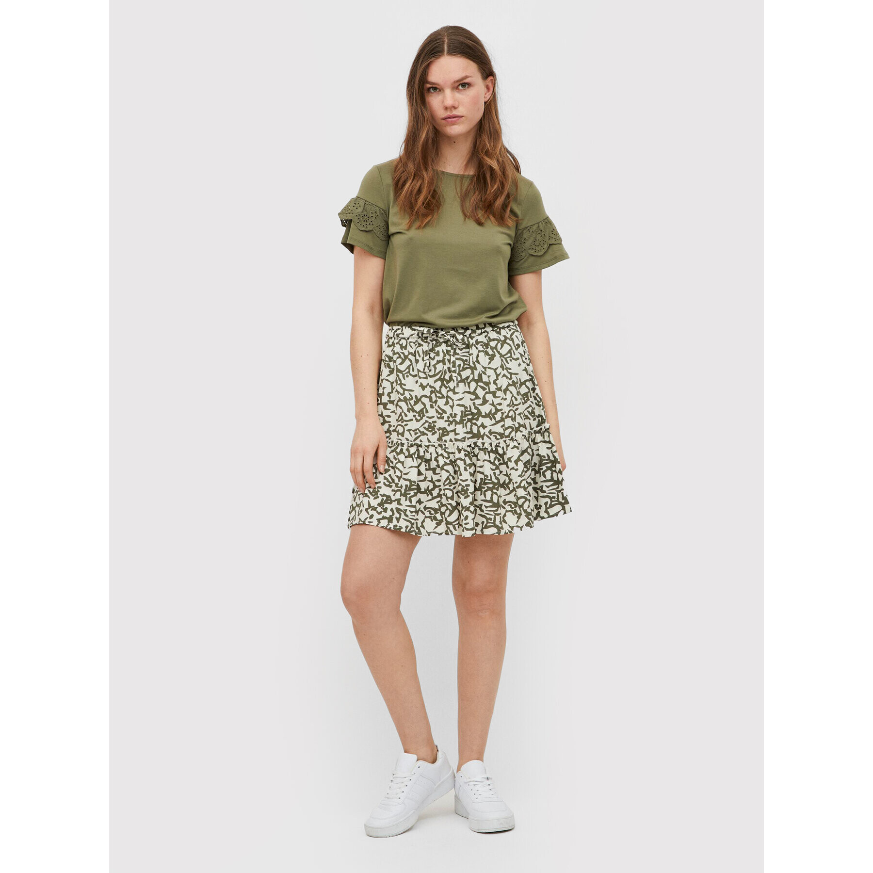 Vila Пола тип трапец Lise 14075614 Зелен Regular Fit - Pepit.bg