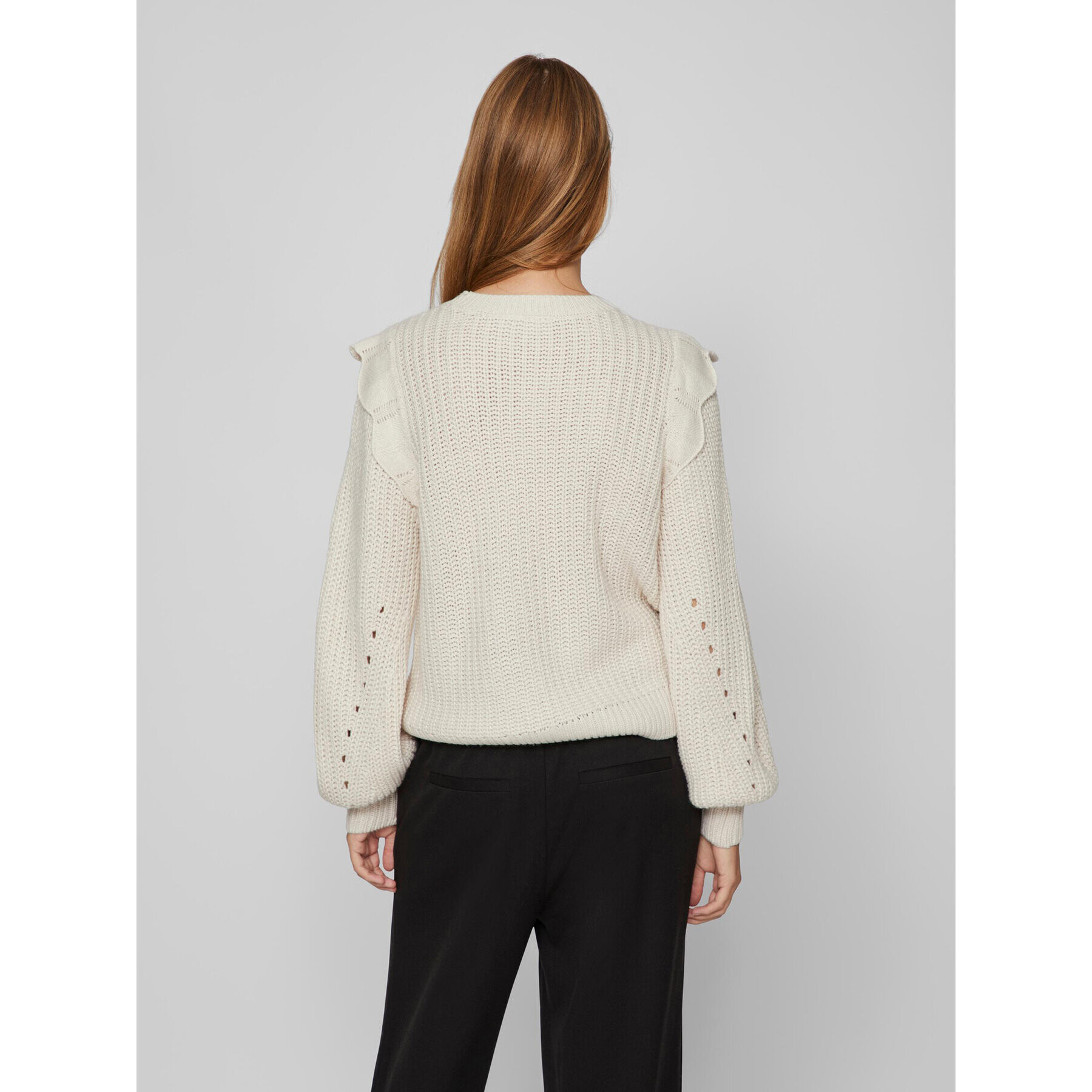 Vila Пуловер Norila 14090231 Екрю Regular Fit - Pepit.bg