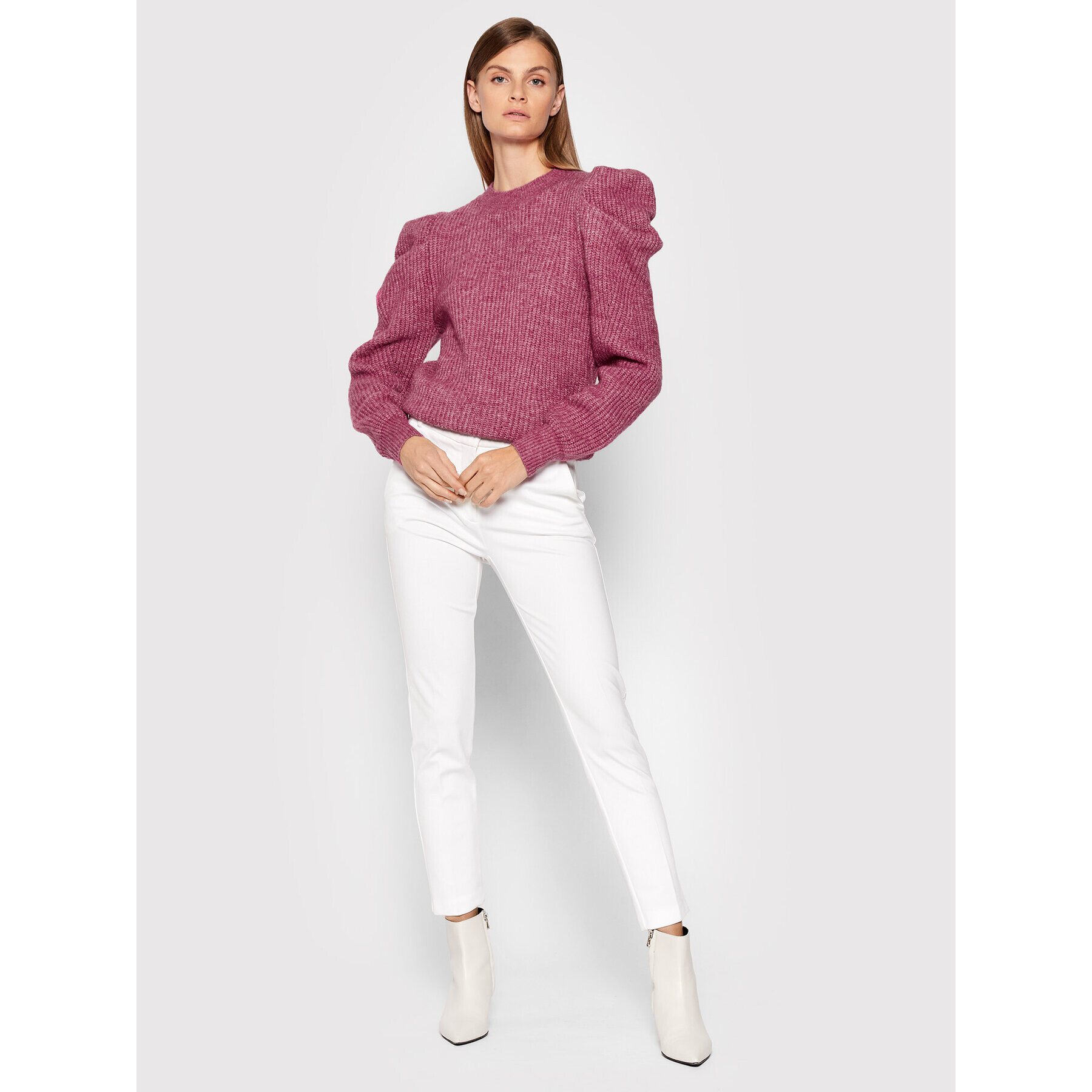 Vila Пуловер Prime 14069344 Розов Regular Fit - Pepit.bg