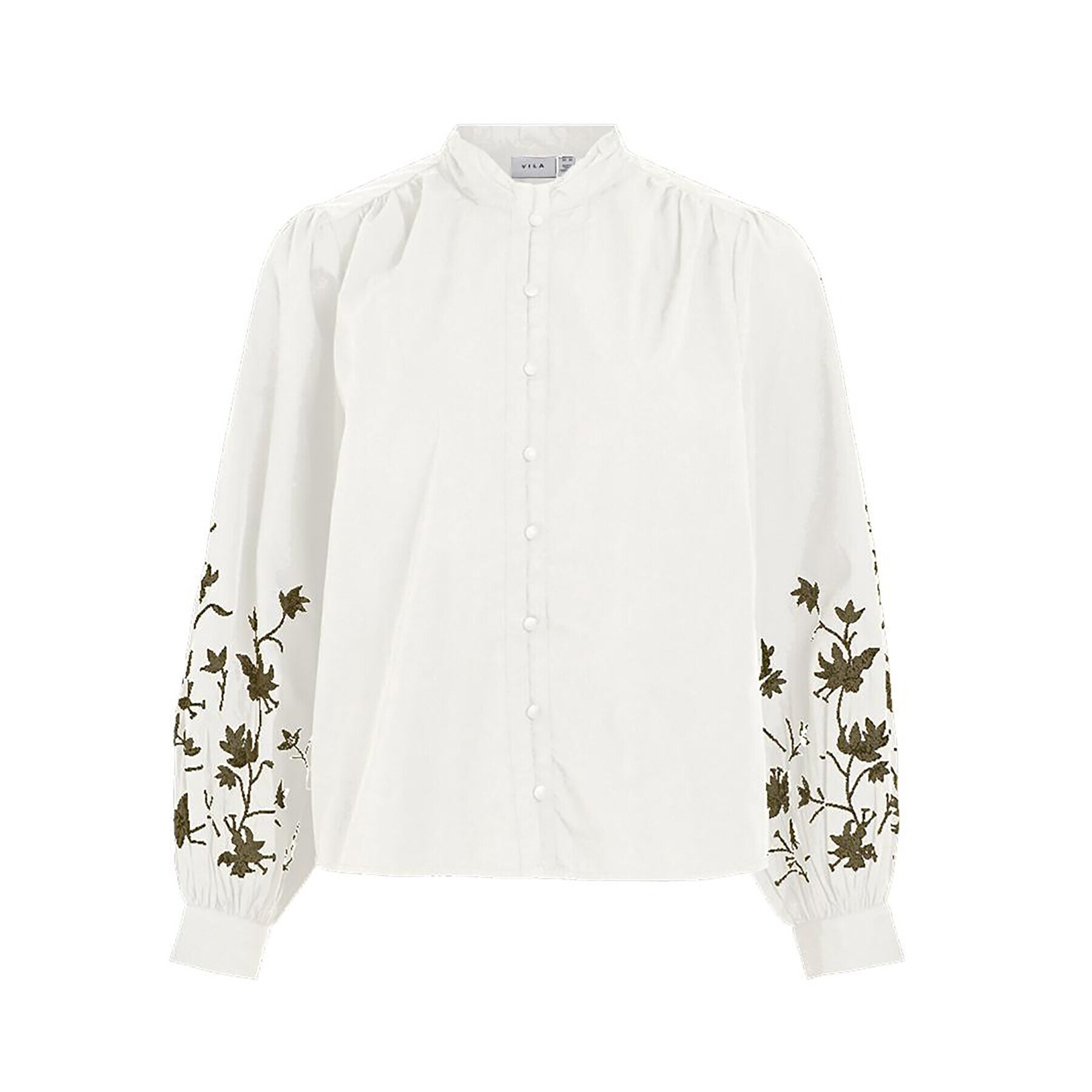 Vila Риза 14090057 Бял Regular Fit - Pepit.bg