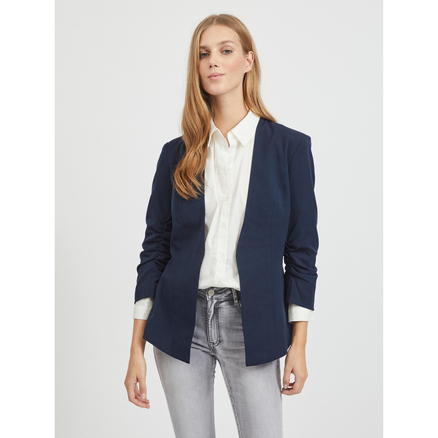 Vila Сако Her New 14039434 Тъмносин Regular Fit - Pepit.bg