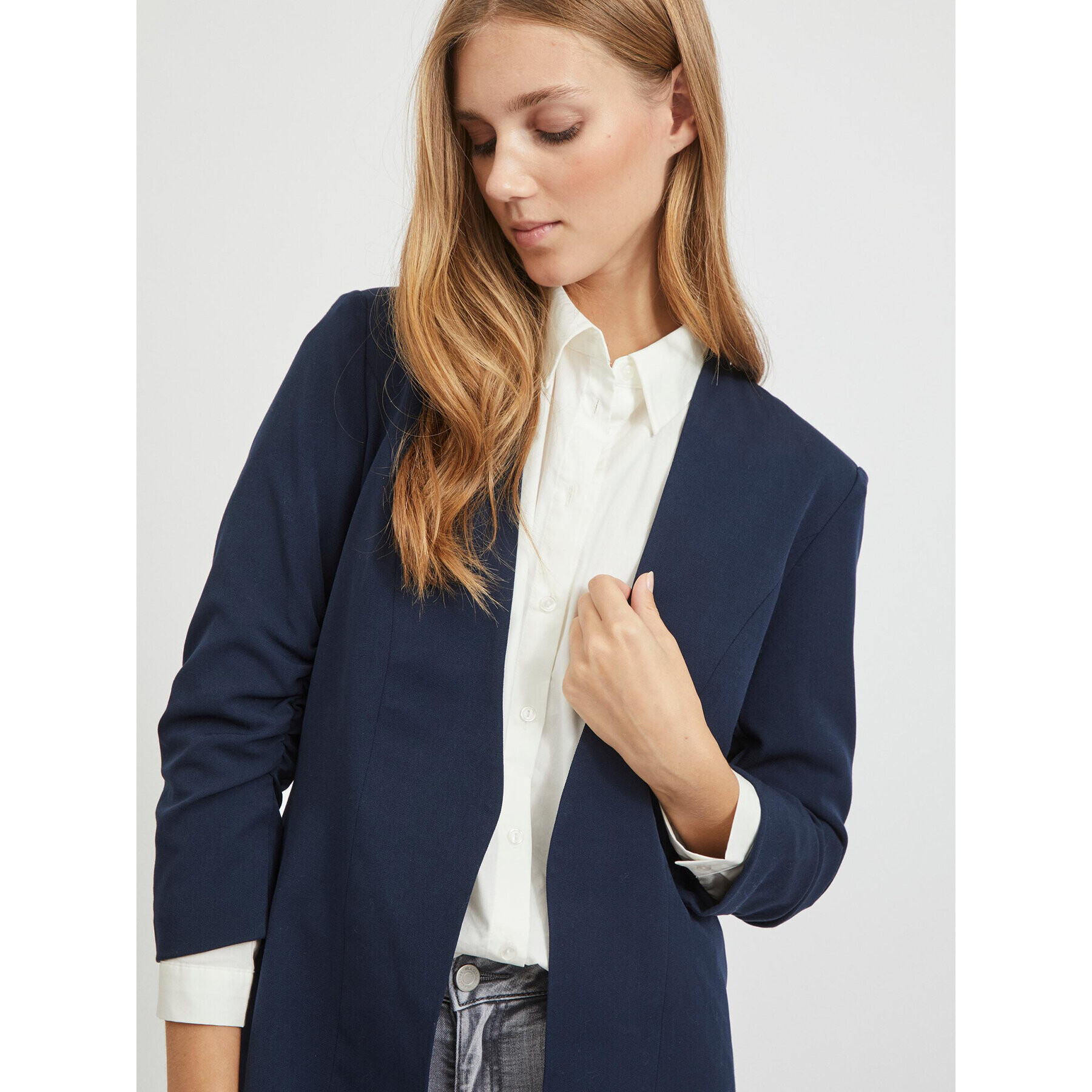 Vila Сако Her New 14039434 Тъмносин Regular Fit - Pepit.bg