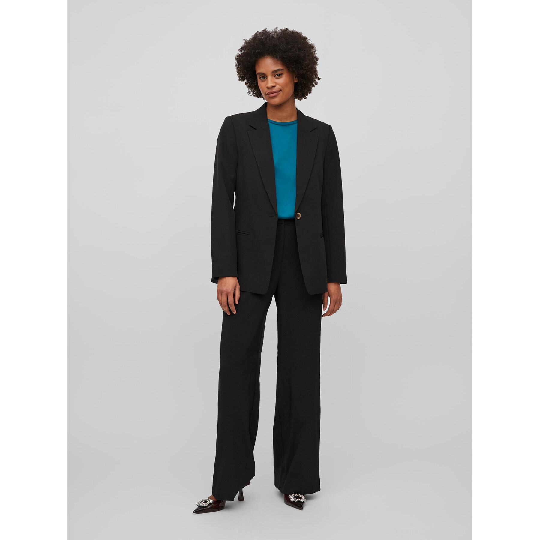 Vila Сако Lowny 14079590 Черен Regular Fit - Pepit.bg