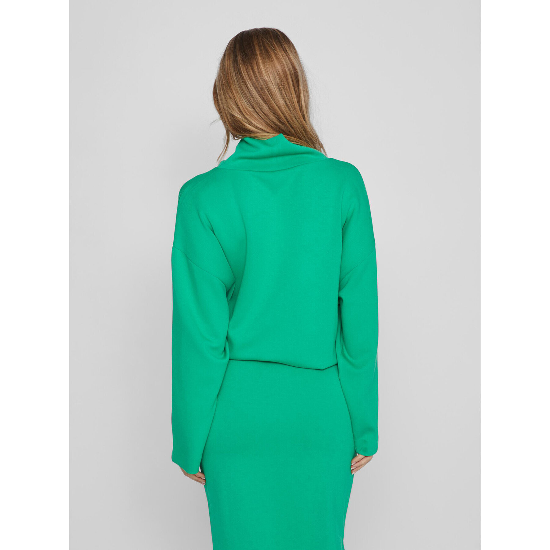 Vila Суитшърт 14088385 Зелен Relaxed Fit - Pepit.bg