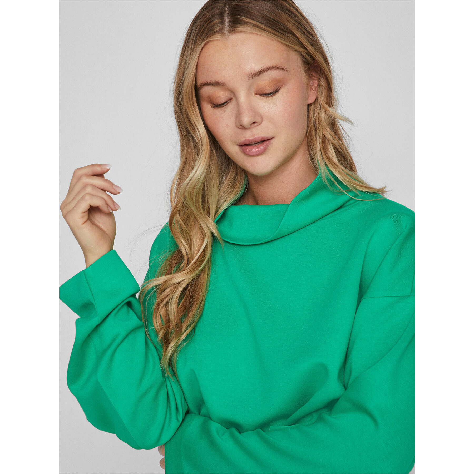 Vila Суитшърт 14088385 Зелен Relaxed Fit - Pepit.bg