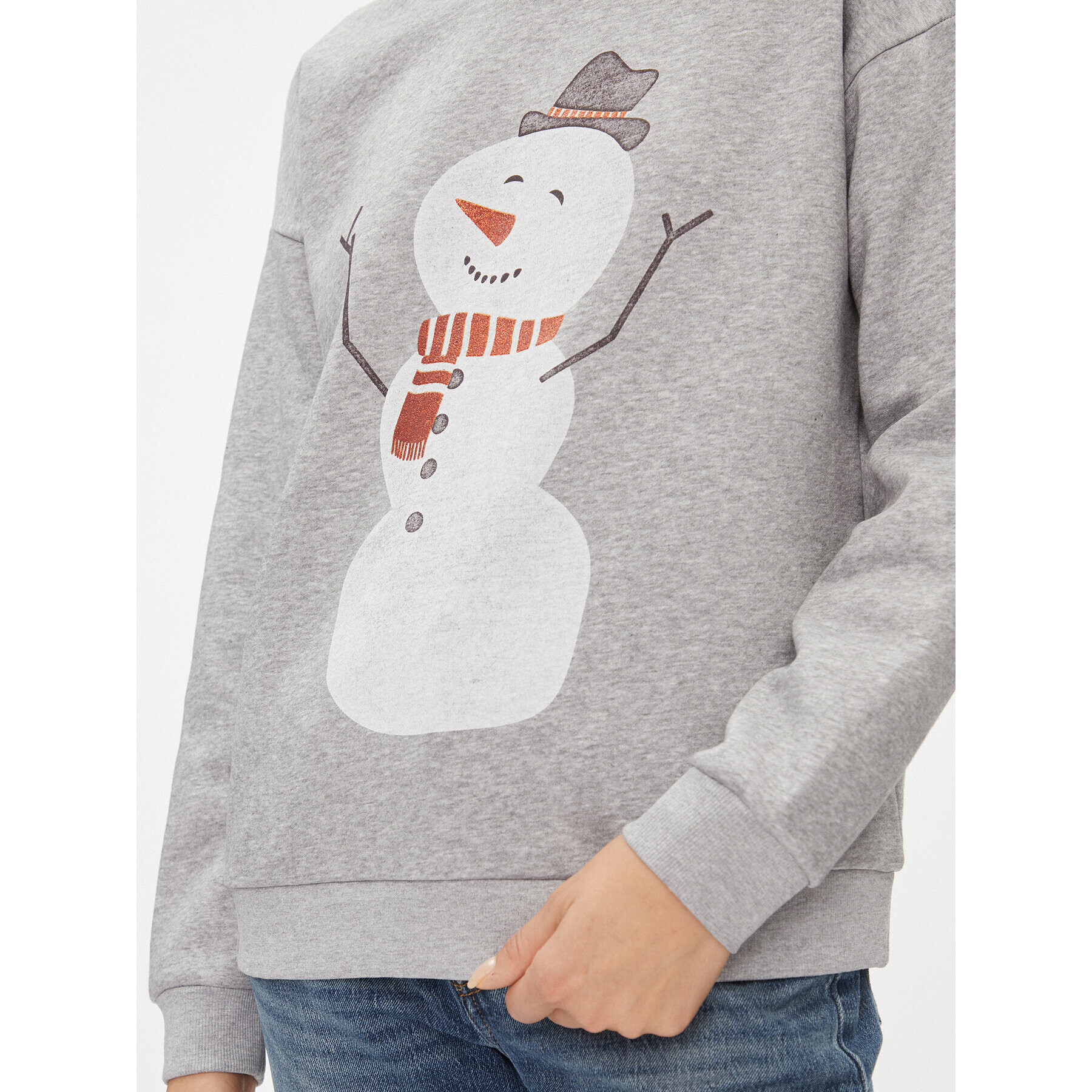Vila Суитшърт 14090224 Сив Relaxed Fit - Pepit.bg