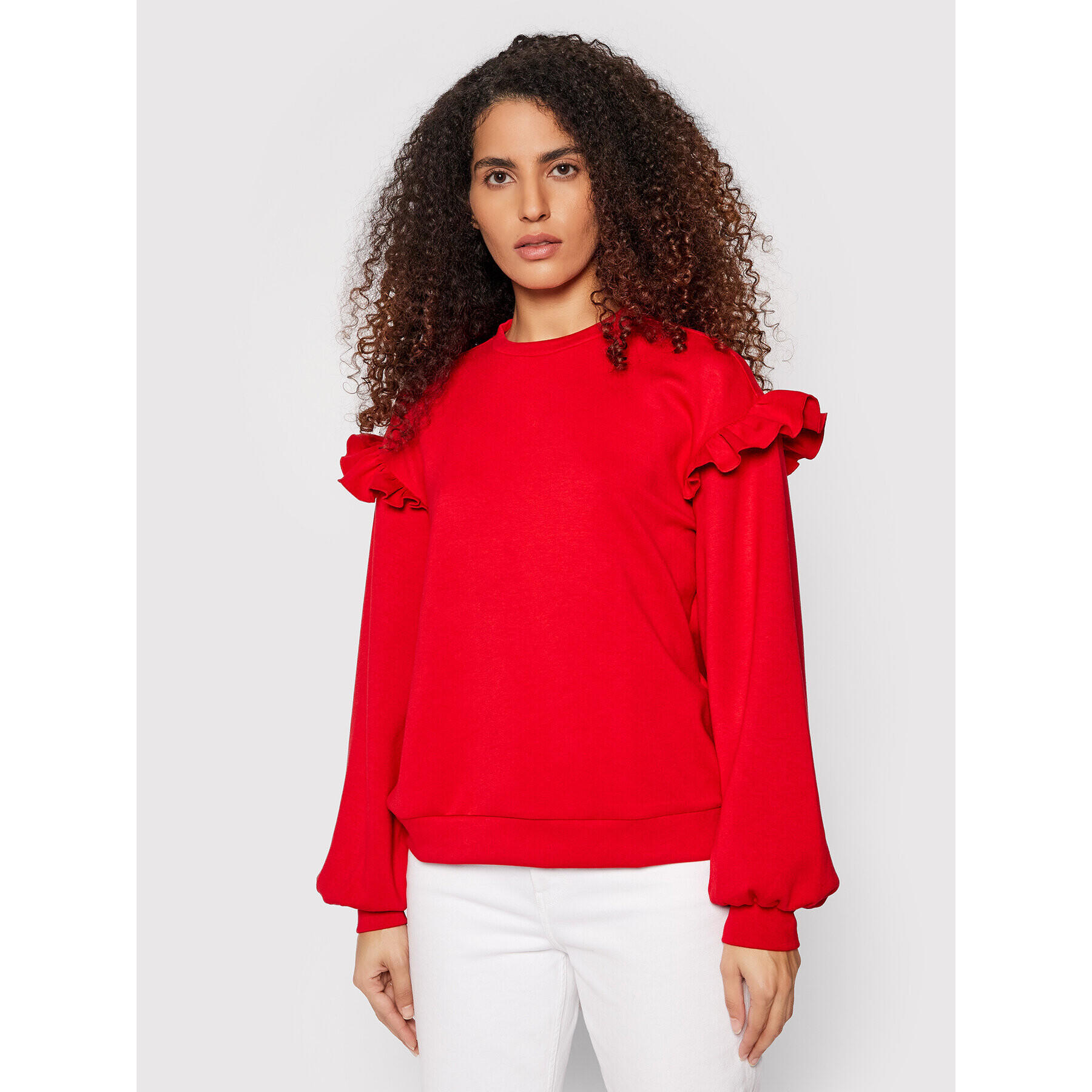Vila Суитшърт Sif 14067685 Червен Relaxed Fit - Pepit.bg