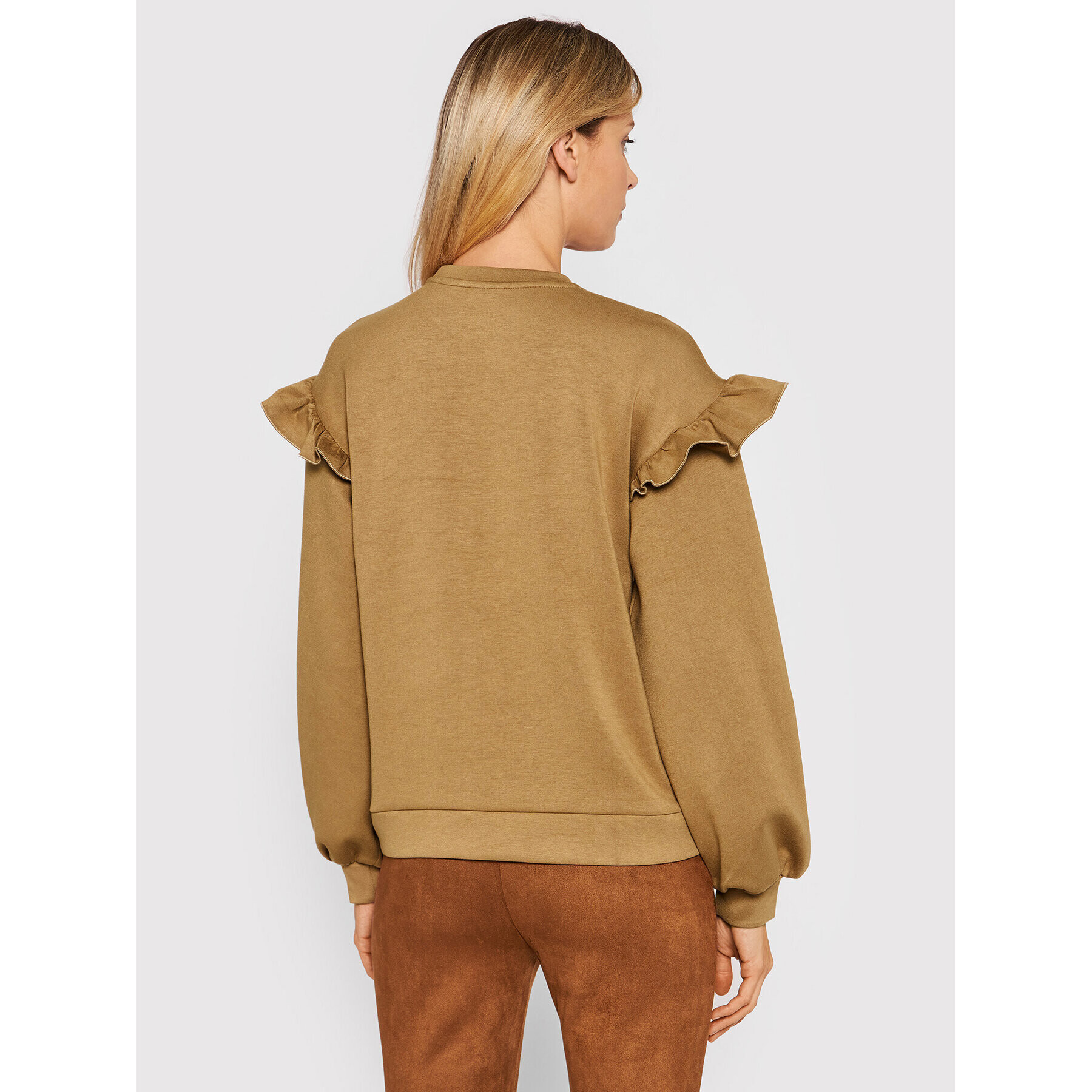 Vila Суитшърт Sif 14067685 Кафяв Relaxed Fit - Pepit.bg
