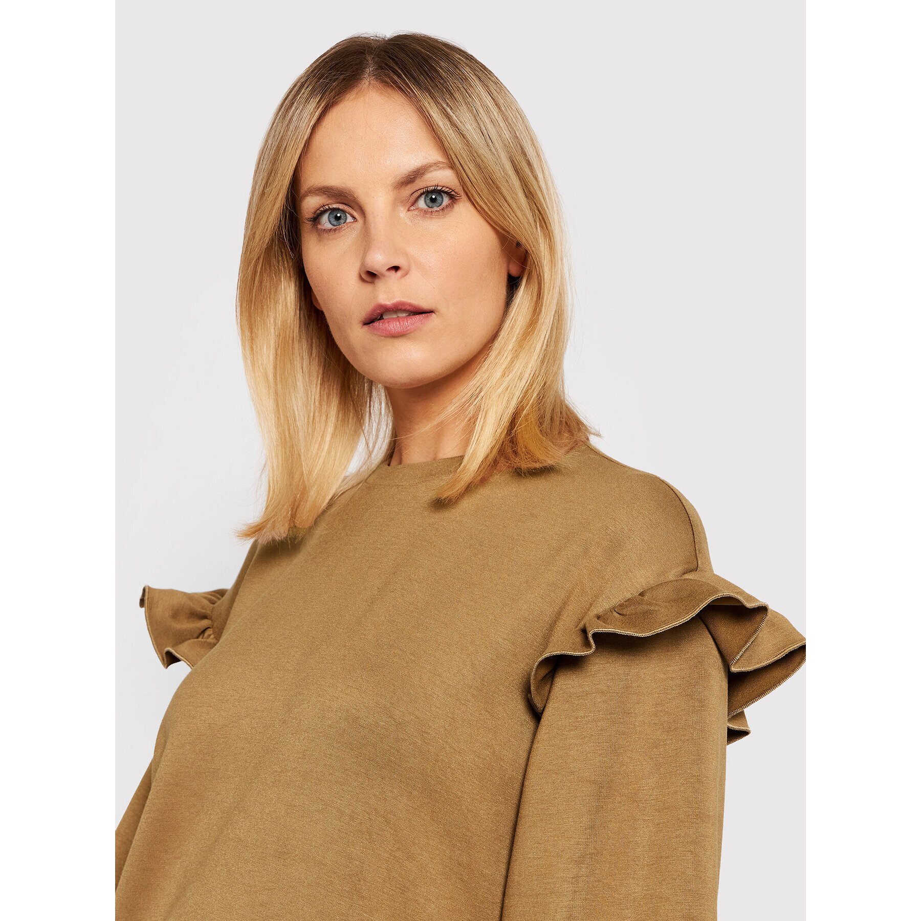 Vila Суитшърт Sif 14067685 Кафяв Relaxed Fit - Pepit.bg