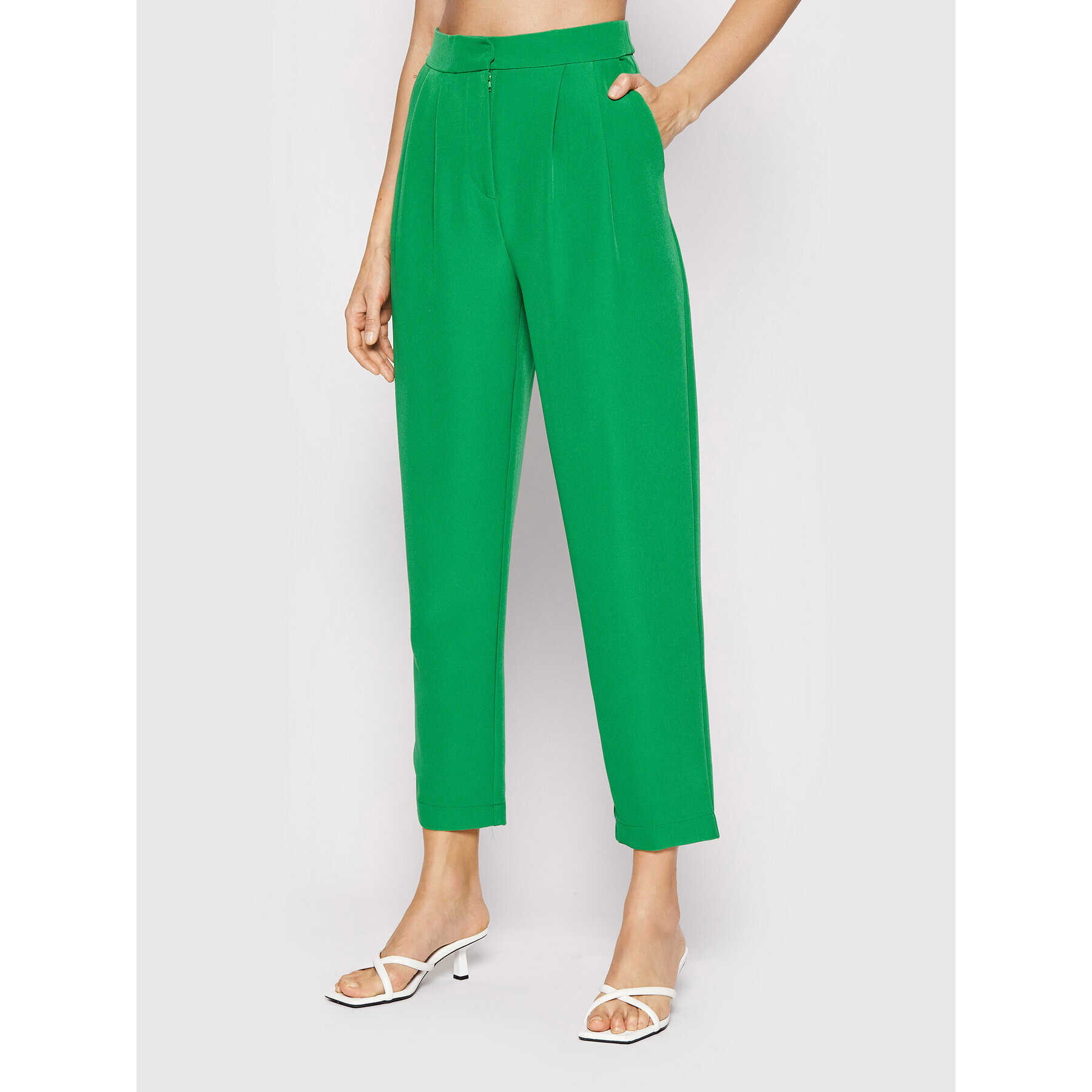 Vila Текстилни панталони Ashara 14074769 Зелен Regular Fit - Pepit.bg