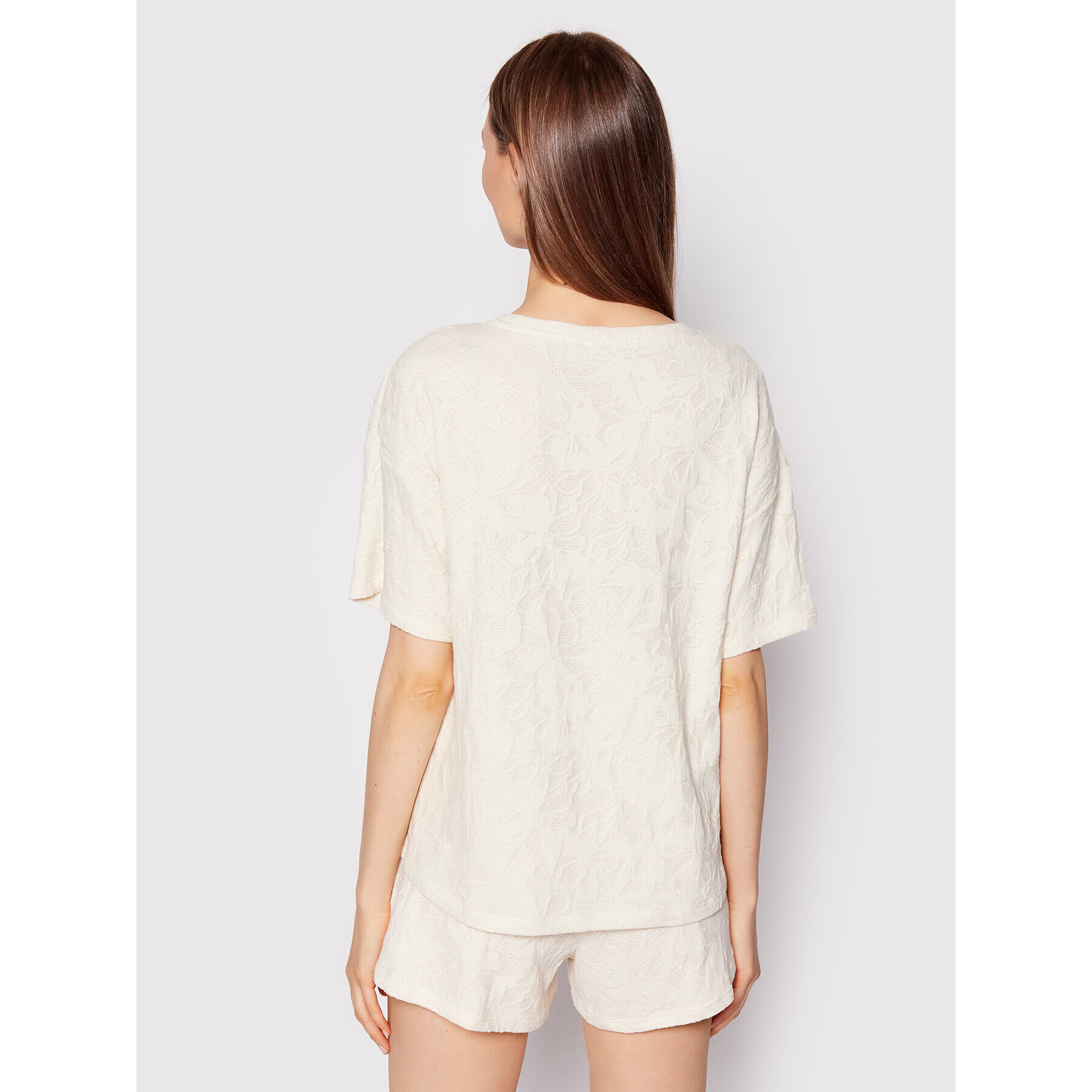 Vila Тишърт Blomst 14075207 Бежов Relaxed Fit - Pepit.bg
