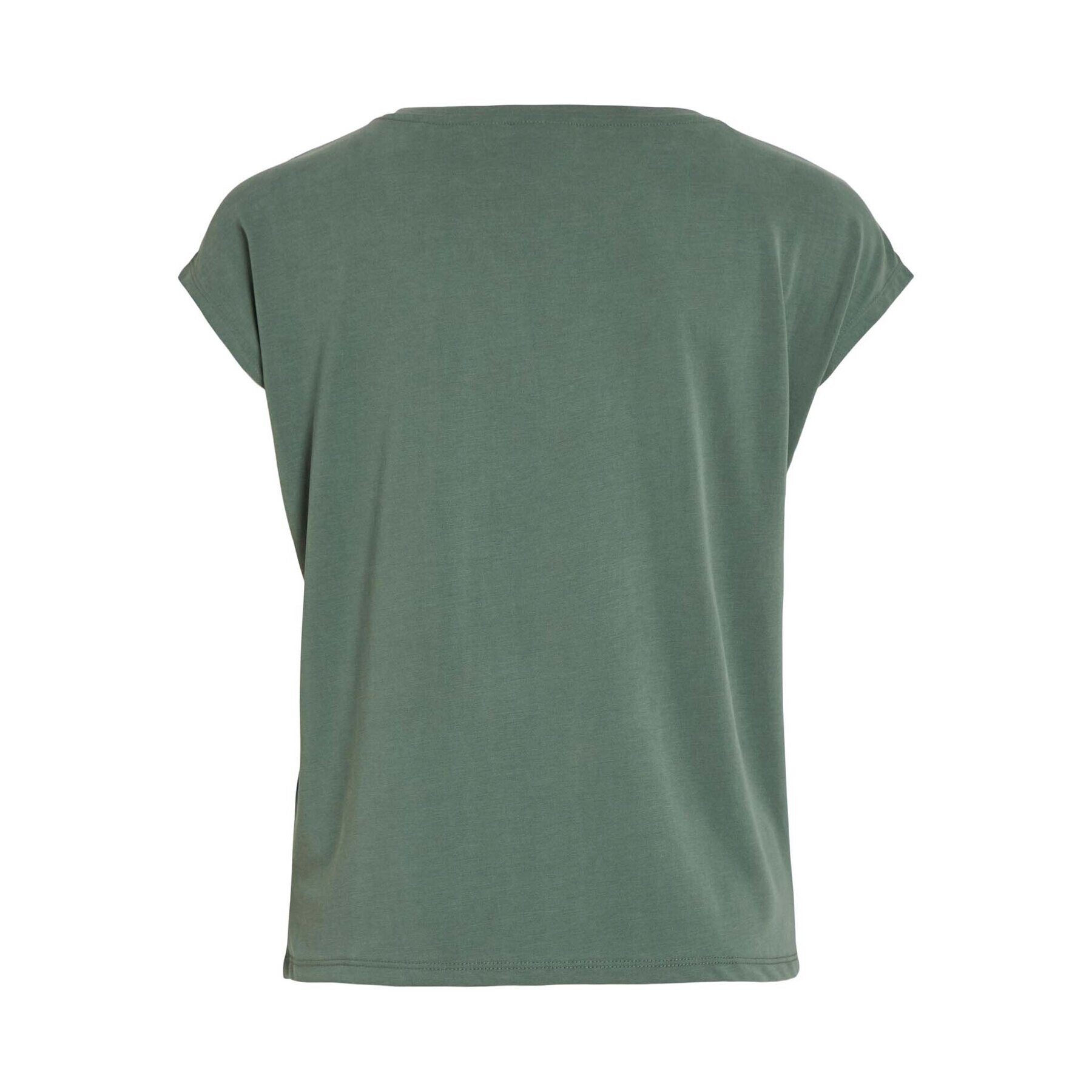 Vila Тишърт Modala 14074847 Зелен Relaxed Fit - Pepit.bg