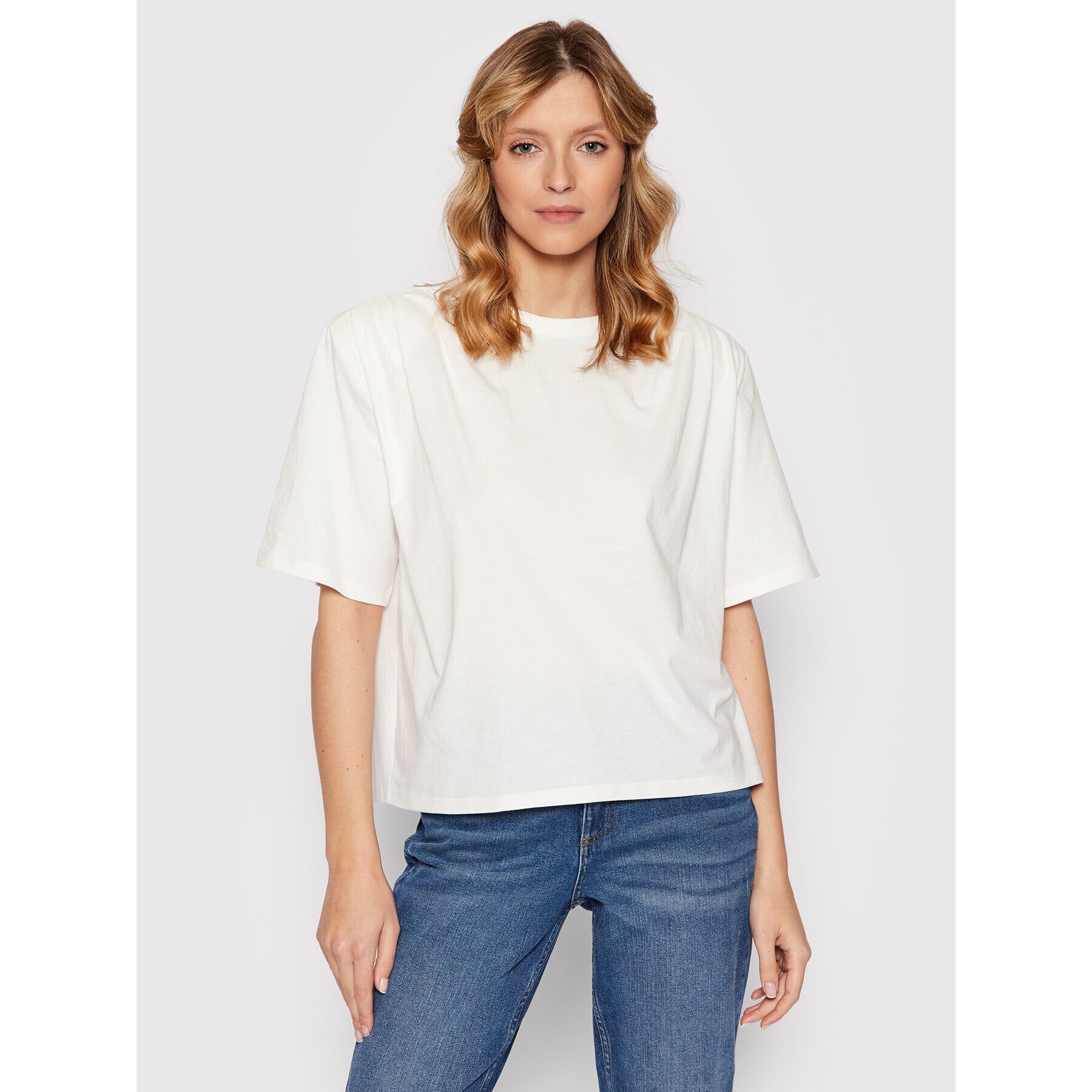 Vila Тишърт Tanas 14071391 Бял Relaxed Fit - Pepit.bg