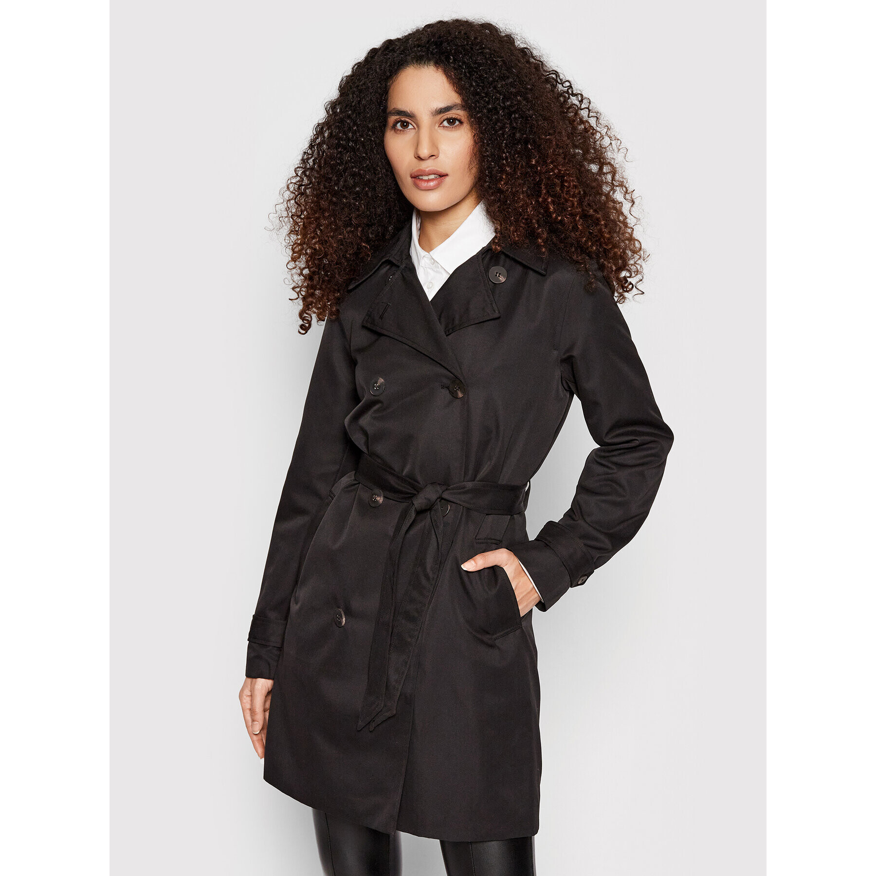 Vila Тренч Movement 14067577 Черен Regular Fit - Pepit.bg