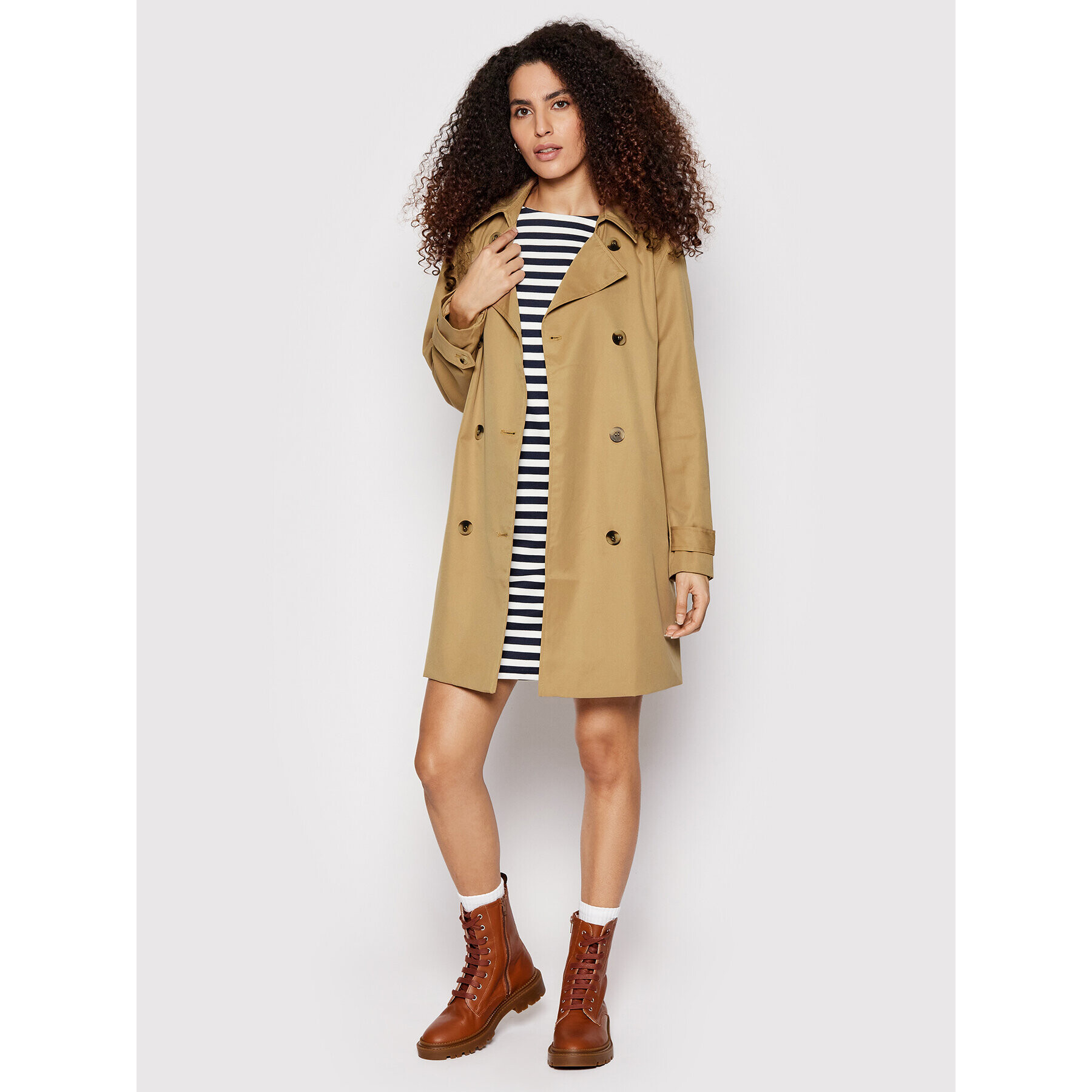 Vila Тренч Movement 14067577 Кафяв Regular Fit - Pepit.bg
