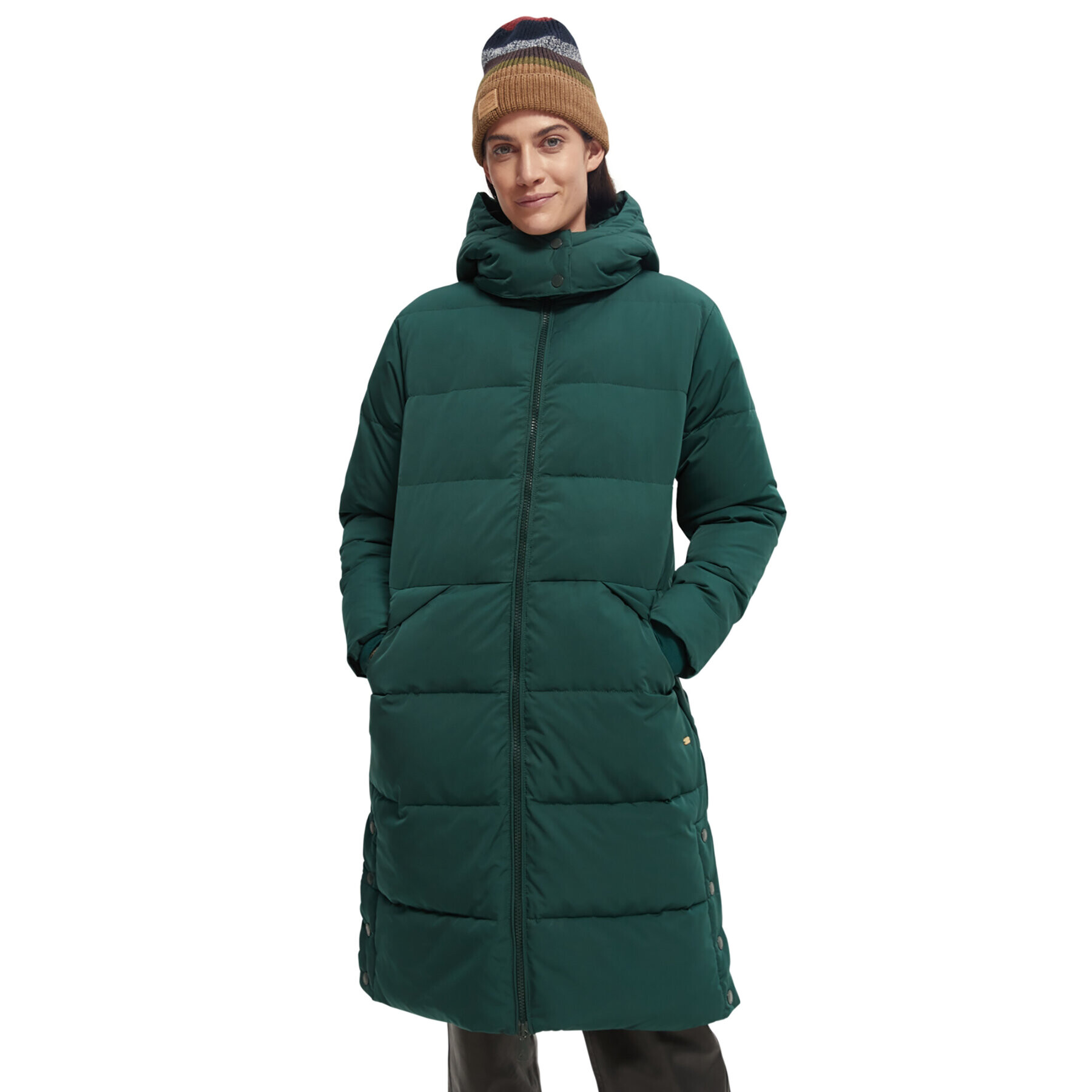 Scotch & Soda Пухено яке 168761 Зелен Regular Fit - Pepit.bg