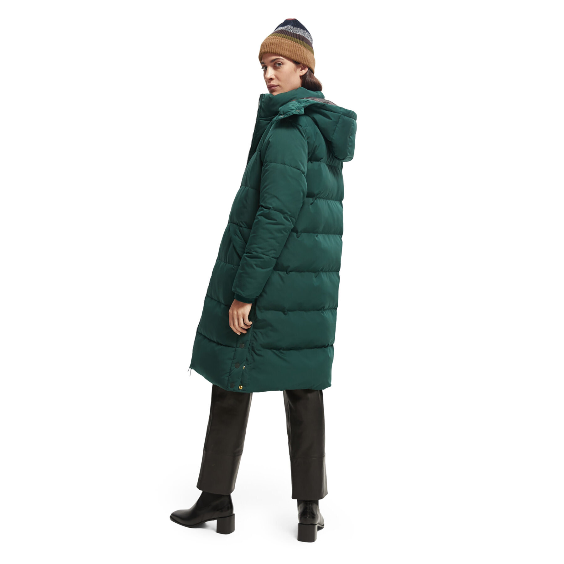 Scotch & Soda Пухено яке 168761 Зелен Regular Fit - Pepit.bg