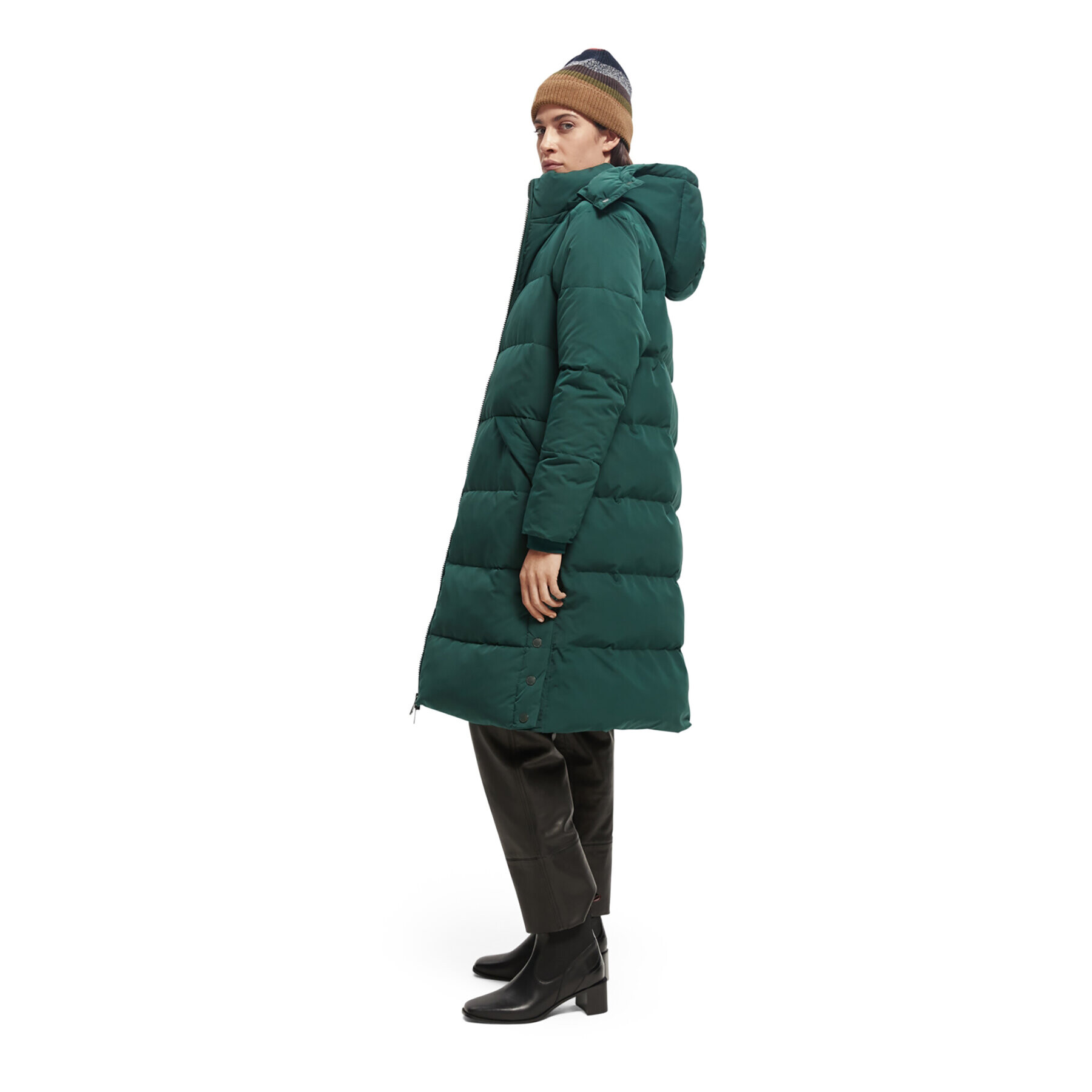 Scotch & Soda Пухено яке 168761 Зелен Regular Fit - Pepit.bg