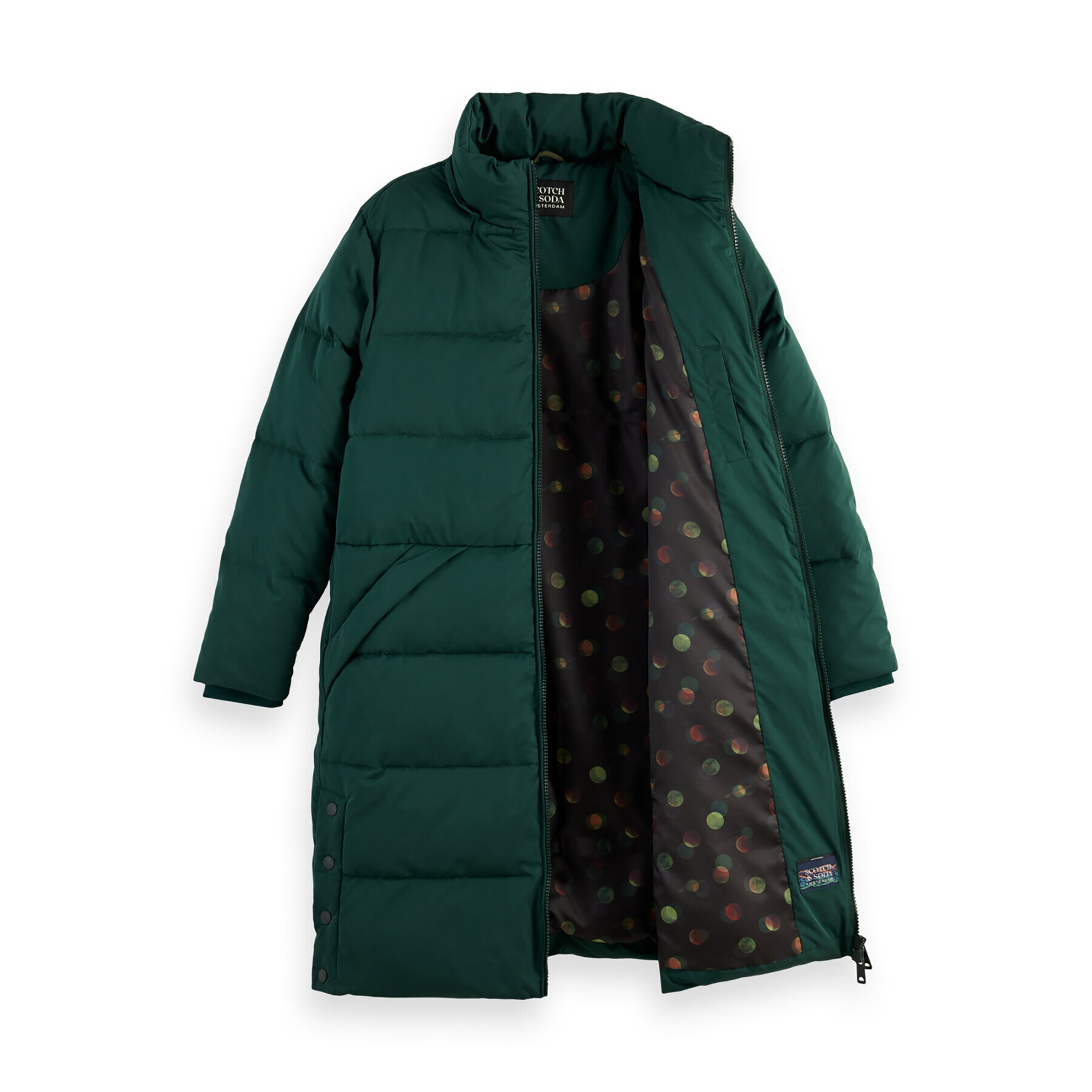 Scotch & Soda Пухено яке 168761 Зелен Regular Fit - Pepit.bg