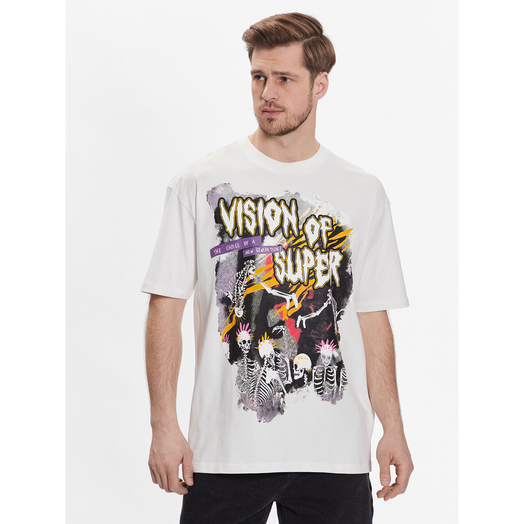 Vision Of Super Тишърт VS00550 Бял Regular Fit - Pepit.bg