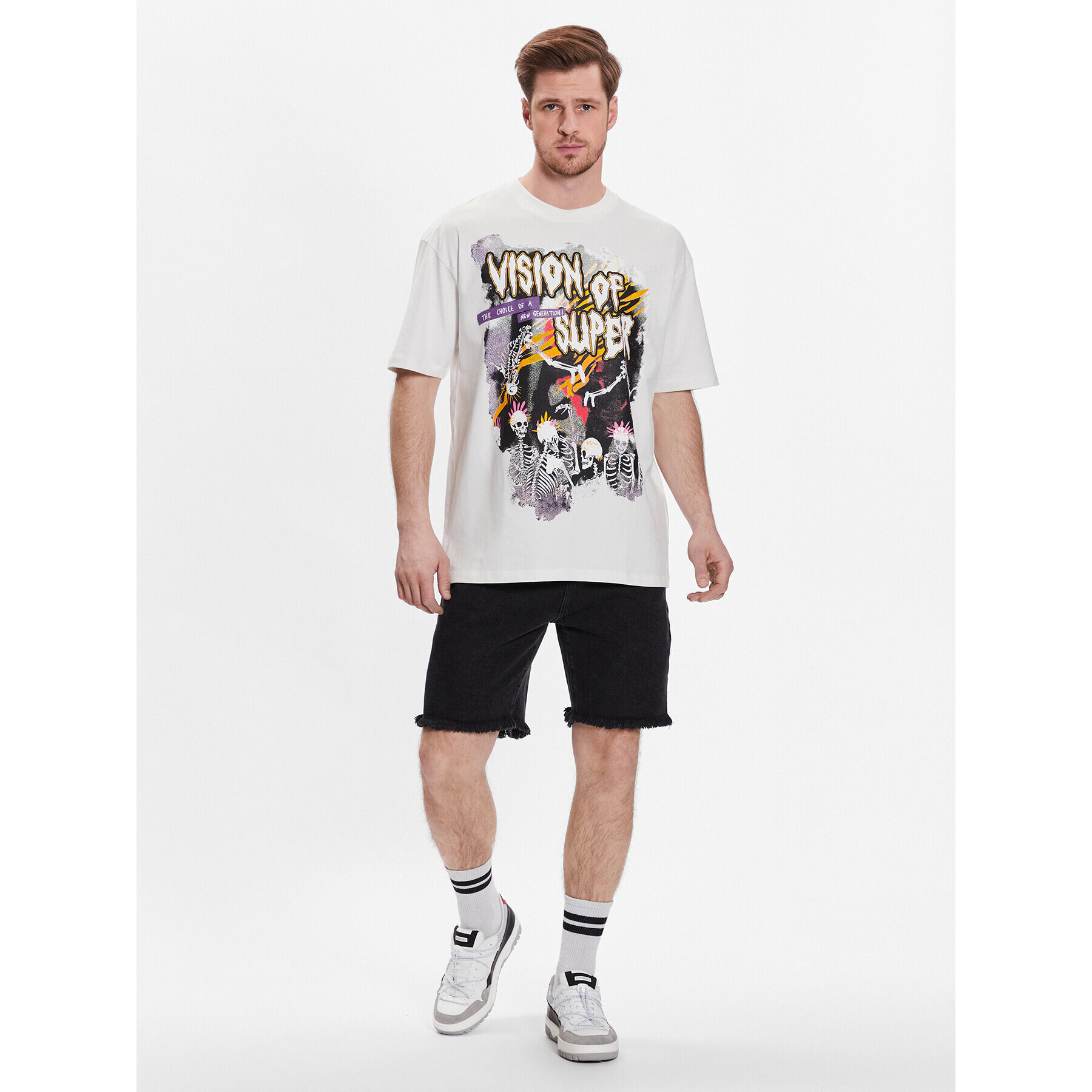 Vision Of Super Тишърт VS00550 Бял Regular Fit - Pepit.bg