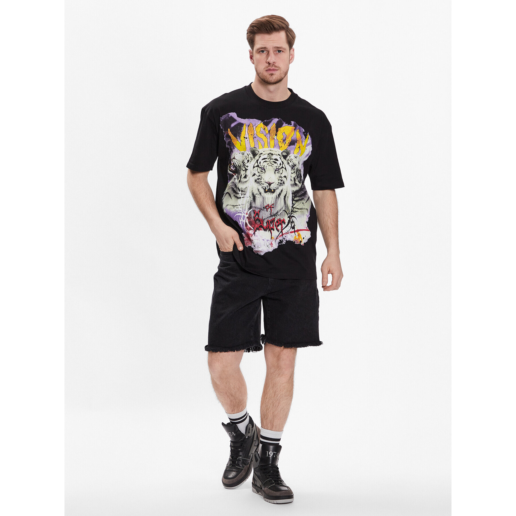 Vision Of Super Тишърт VS00553 Черен Regular Fit - Pepit.bg