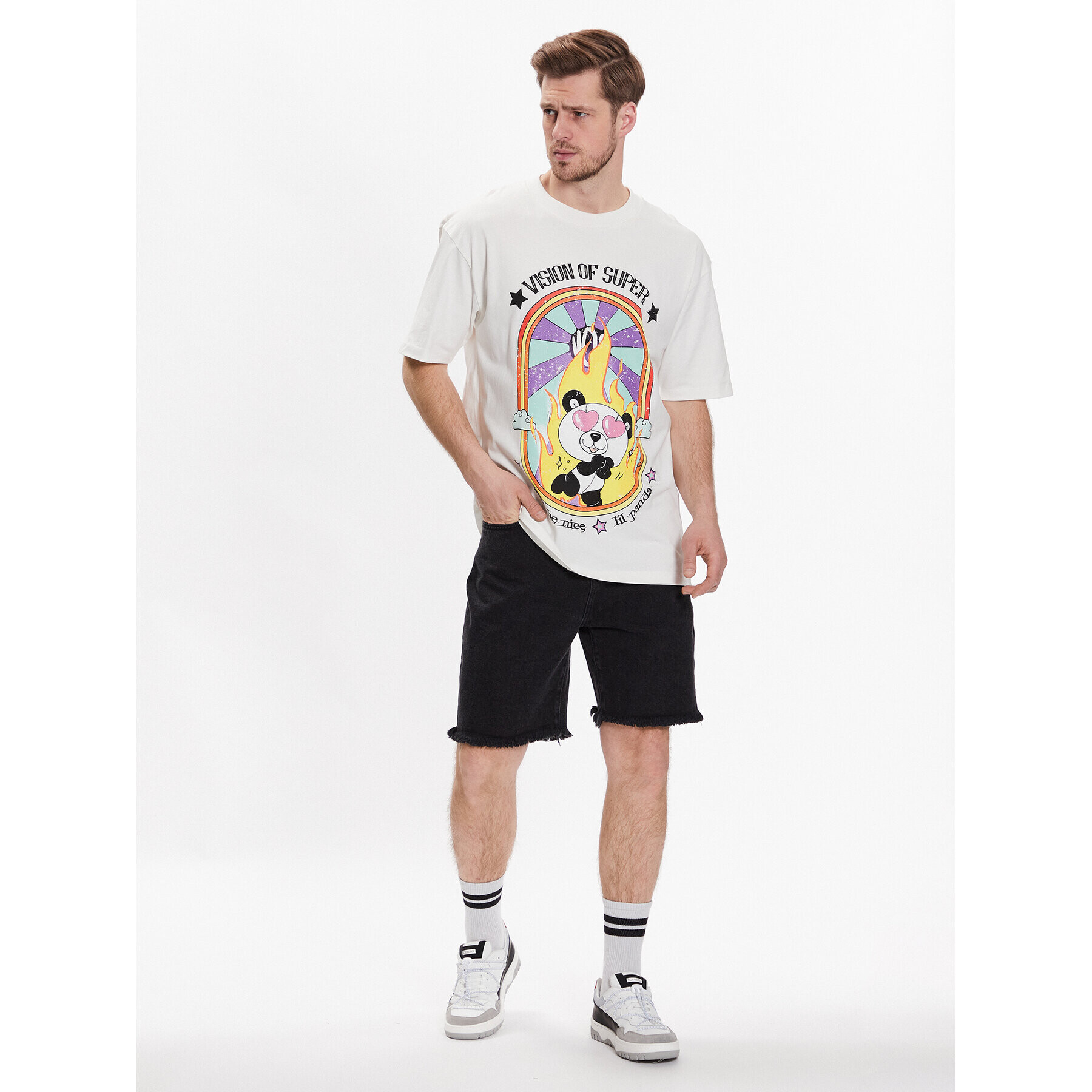 Vision Of Super Тишърт VS00579 Бял Regular Fit - Pepit.bg