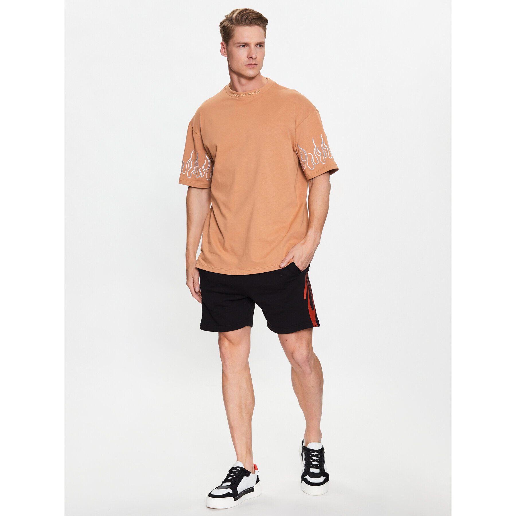 Vision Of Super Тишърт VS00590 Кафяв Regular Fit - Pepit.bg