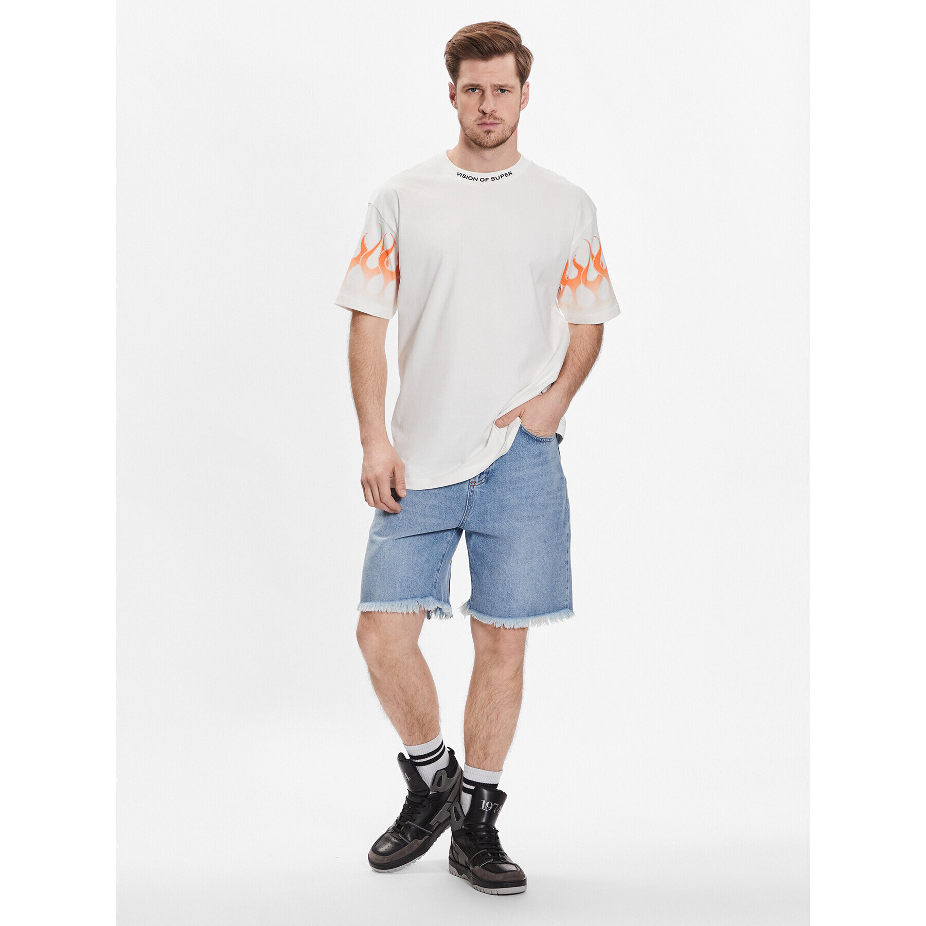Vision Of Super Тишърт VS00757 Бял Regular Fit - Pepit.bg